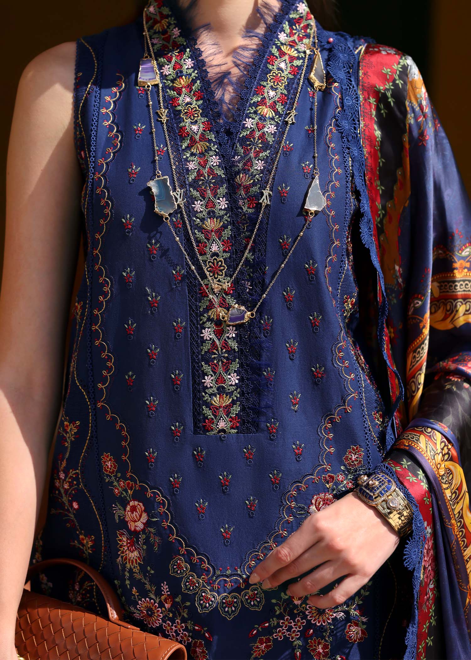 Kanwal Malik | Elysia Luxury Lawn 25 | Azure - House Of Anaya