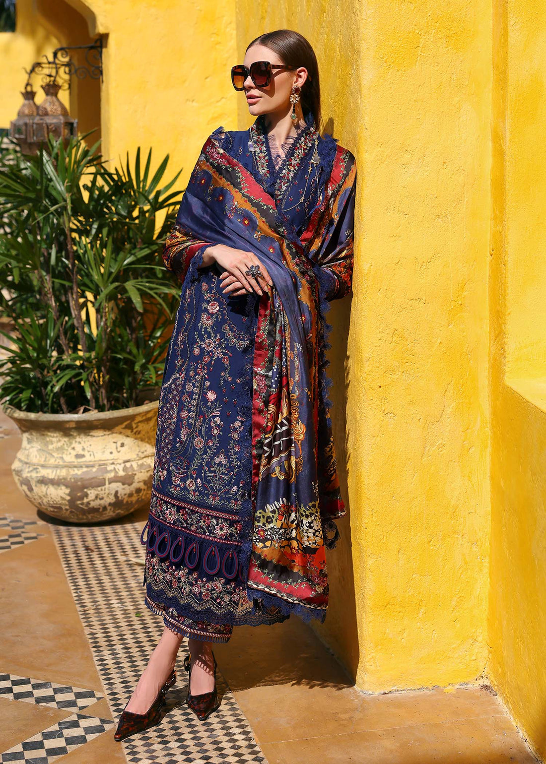 Kanwal Malik | Elysia Luxury Lawn 25 | Azure - House Of Anaya