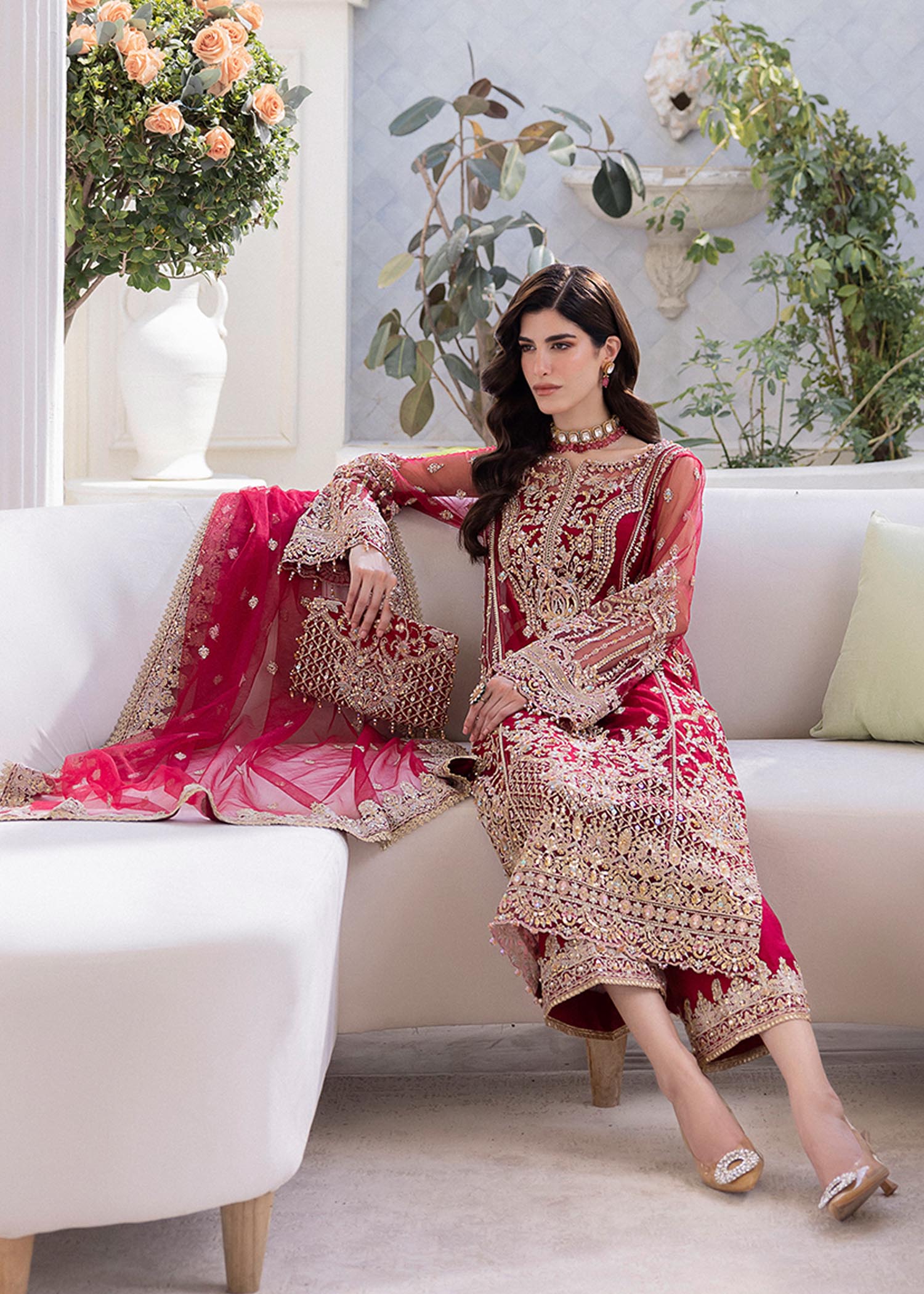 Kanwal Malik | Mirha Wedding Formals | Crimson - House Of Anaya