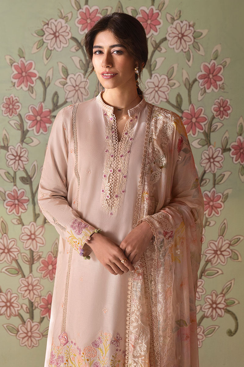 Cross Stitch | Premium Lawn 25 | CORAL CARNATION - House Of Anaya