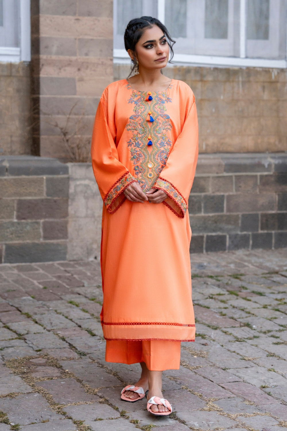 Ittehad | Embroidered Lawn | I-24 - House Of Anaya