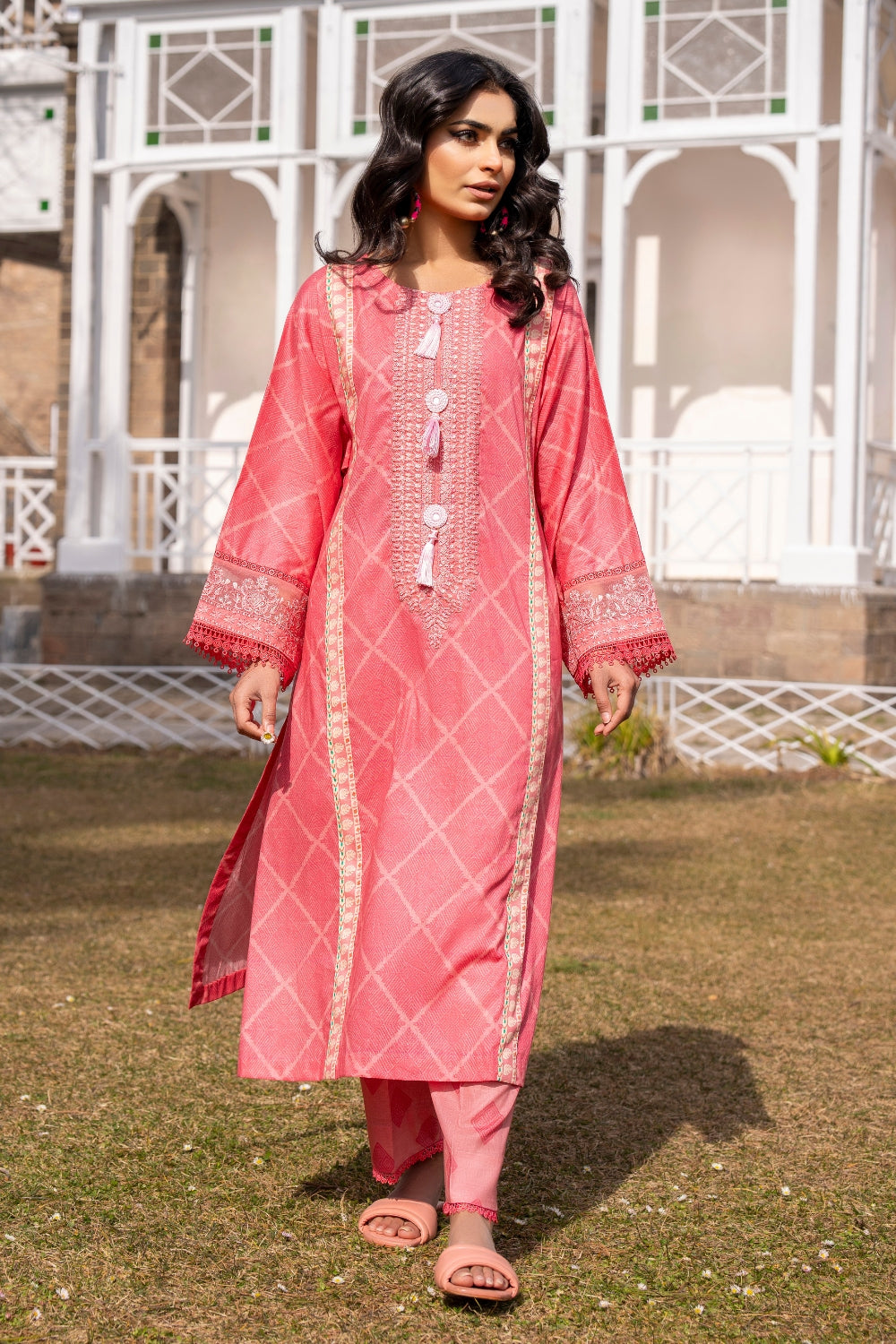 Ittehad | Embroidered Lawn | I-34 - House Of Anaya