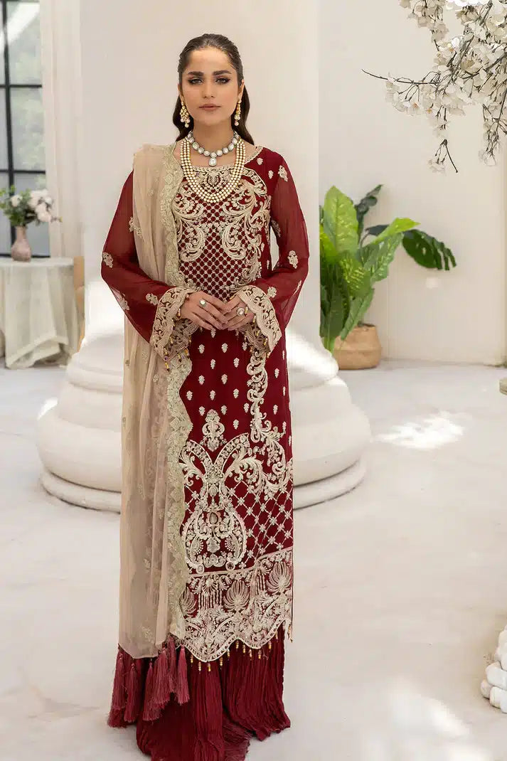 Imrozia Premium | Naqsh Formals 23 | M-55 Sienna - House Of Anaya