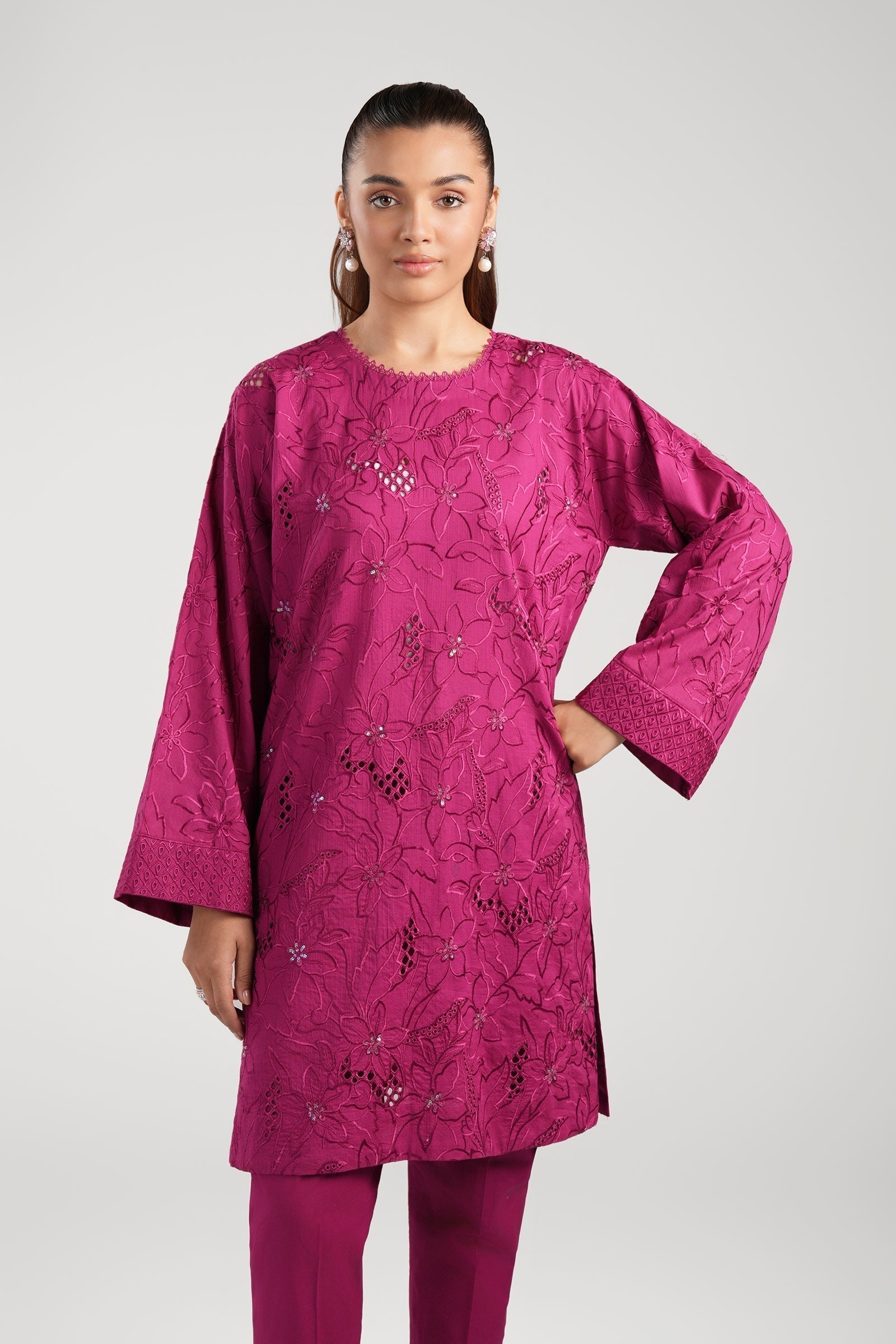 Maria B | Basics RTW | 3 Pc Embroidered Dobby Suit | MB-CS25-138