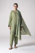 Maria B | Basics RTW | 3 Pc Embroidered Lurex Stripe Suit | MB-CS25-143