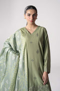 Maria B | Basics RTW | 3 Pc Embroidered Lurex Stripe Suit | MB-CS25-143
