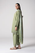 Maria B | Basics RTW | 3 Pc Embroidered Lurex Stripe Suit | MB-CS25-143