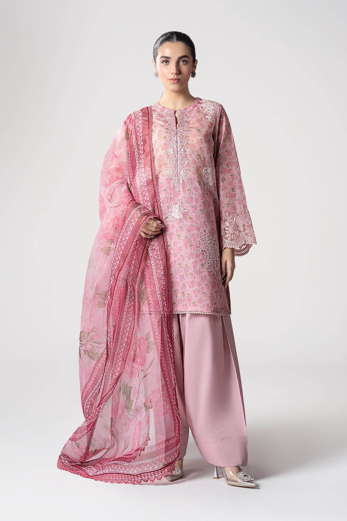 Maria B | Basics RTW | 3 Pc Embroidered Dobby Suit | MB-CS25-145