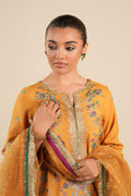 Maria B | Basics RTW | 3 Pc Embroidered Raw Silk Suit | MB-FS25-33