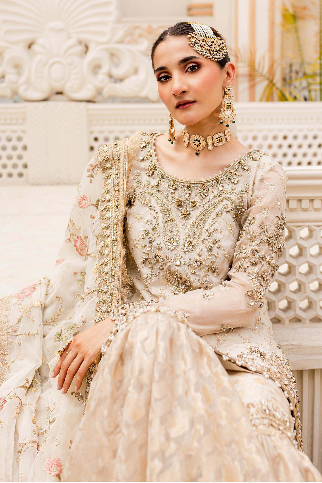 Maria B | Bridal Couture | Ivory Gold MC-906