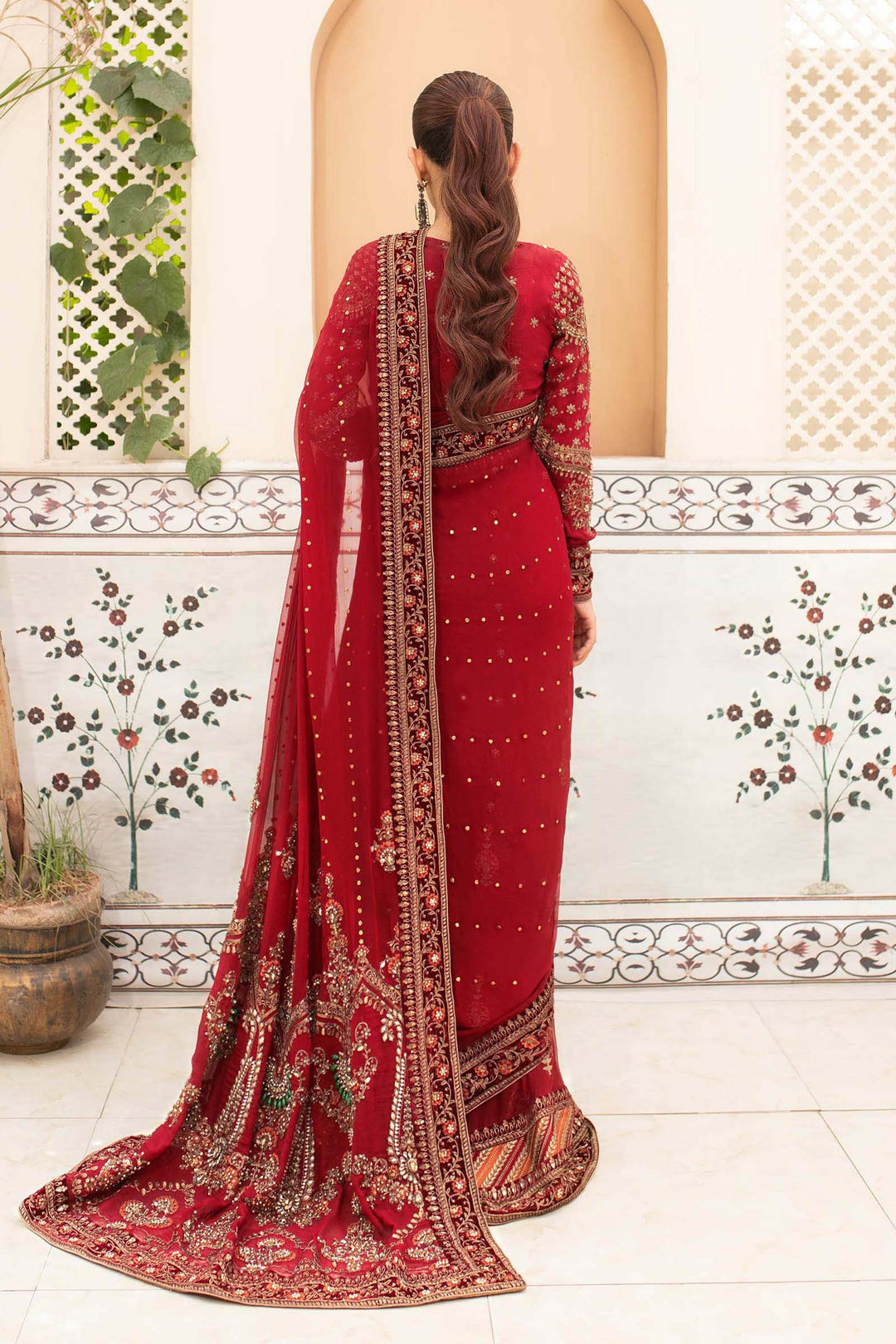 Maria B | Bridal Couture | Deep Red MC-910 - House Of Anaya