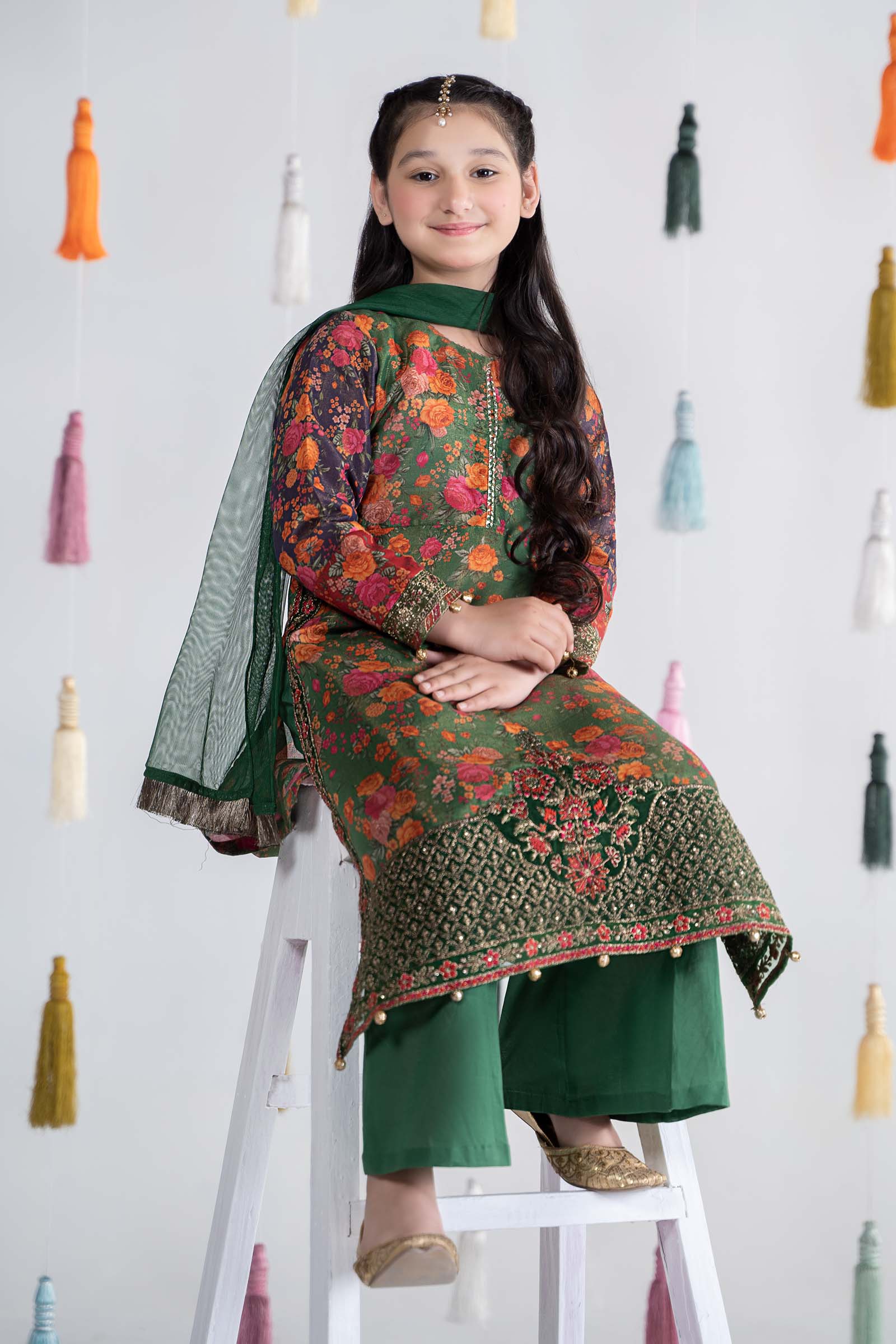 Maria B | 3 Piece Printed Cotton Masoori Suit | MKD-EA24-04 - House Of Zarish