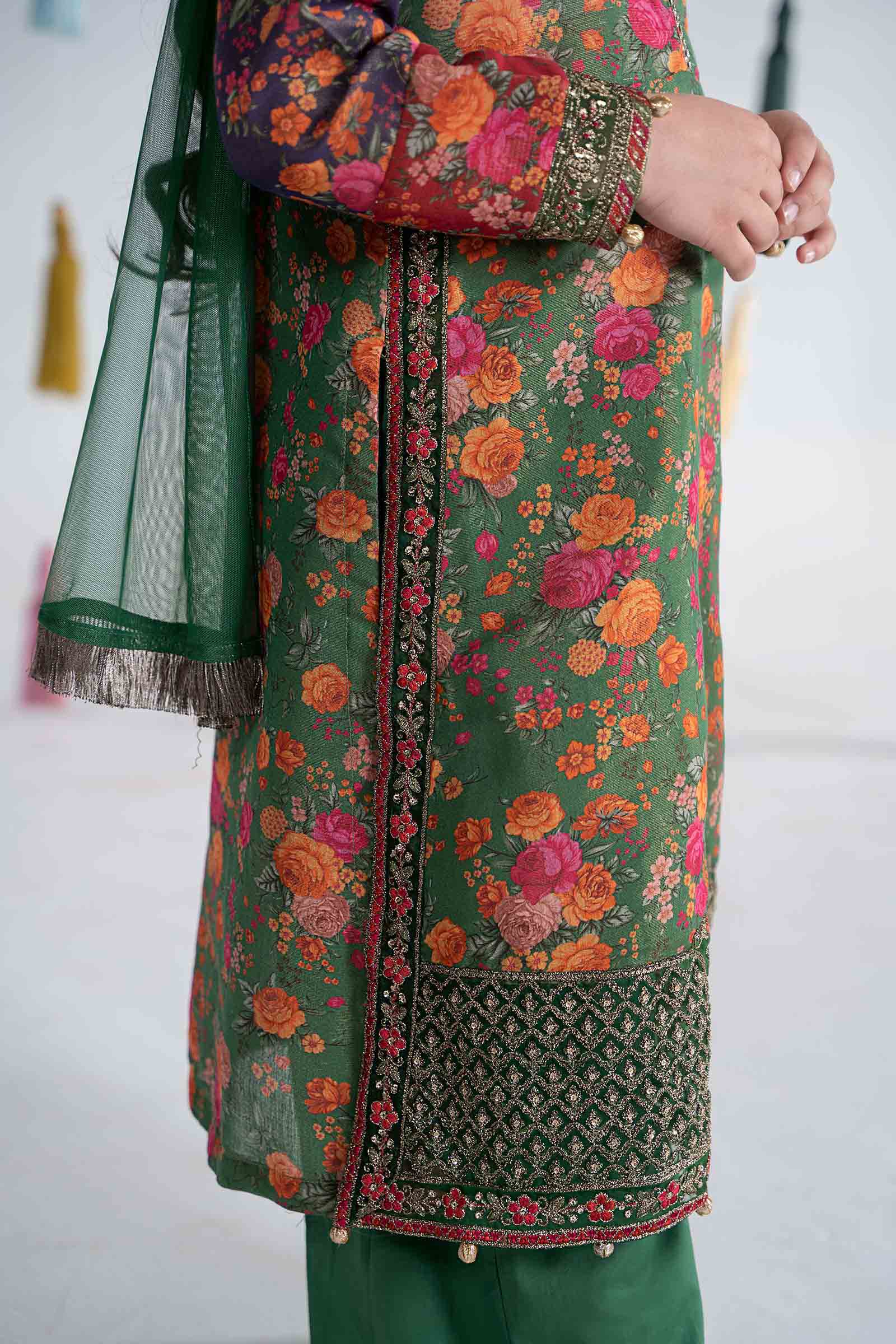 Maria B | 3 Piece Printed Cotton Masoori Suit | MKD-EA24-04 - House Of Zarish