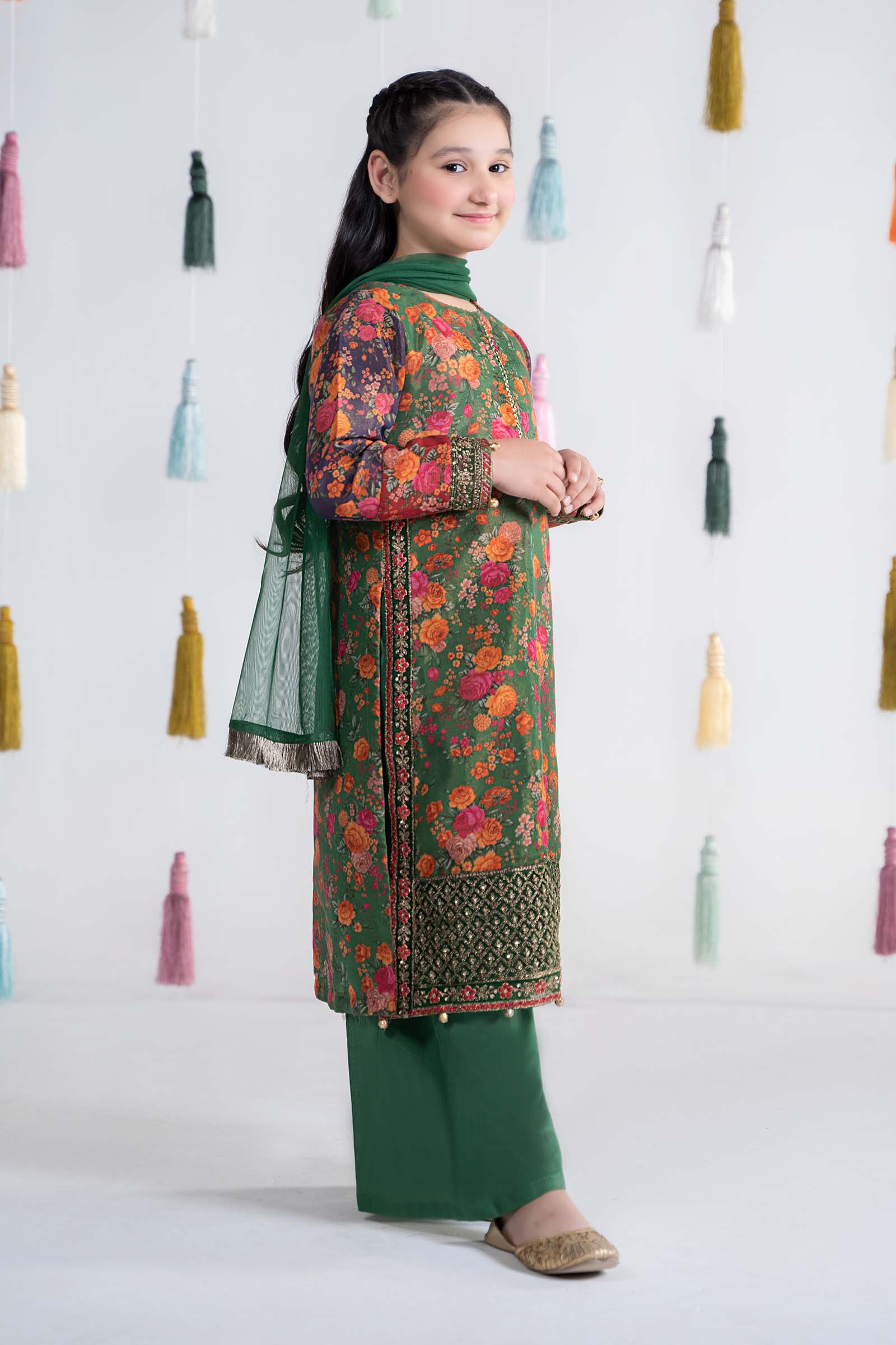 Maria B | 3 Piece Printed Cotton Masoori Suit | MKD-EA24-04 - House Of Zarish