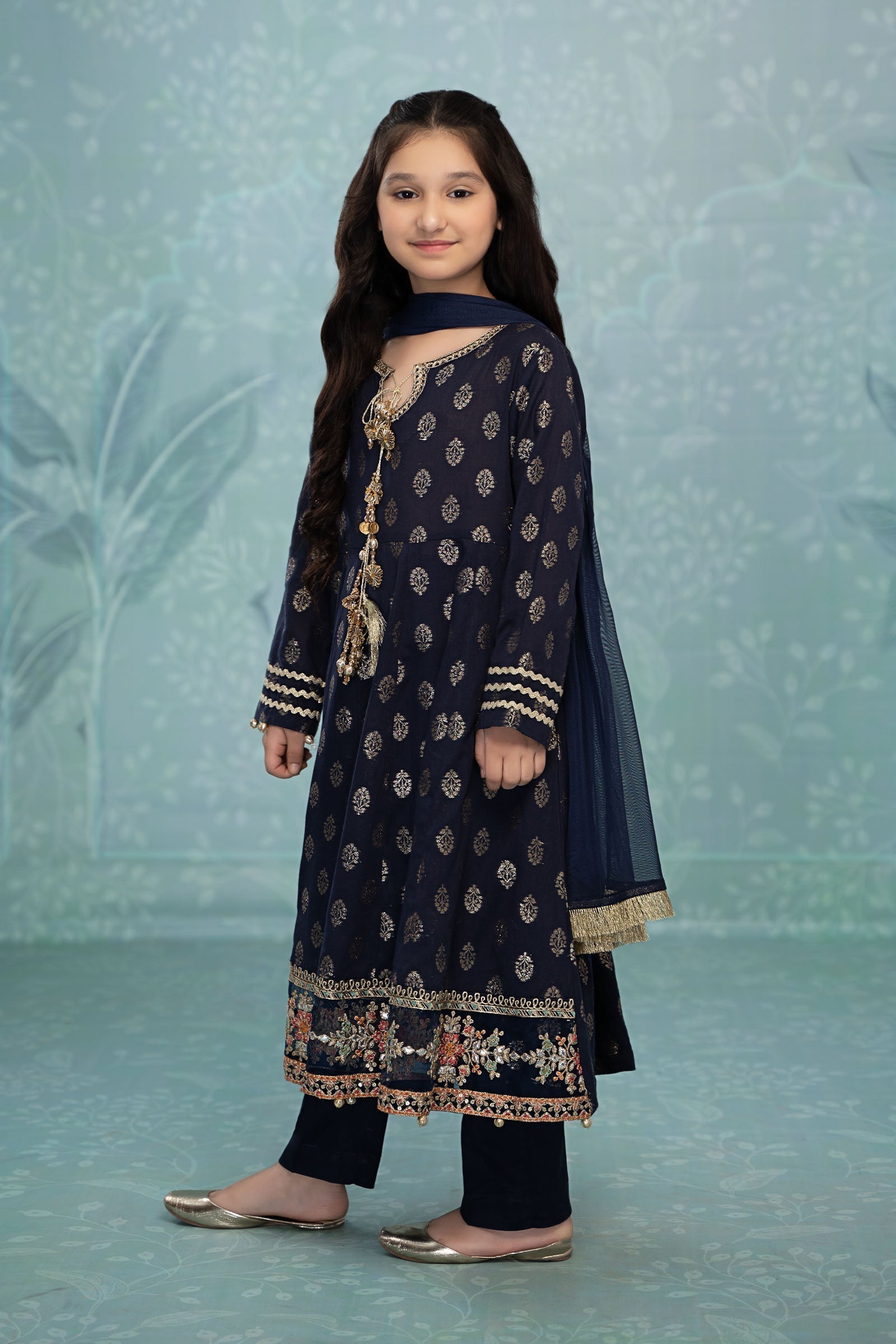 Maria B | 3 Piece Embroidered Suit | MKD-EF23-31R1 - House Of Zarish