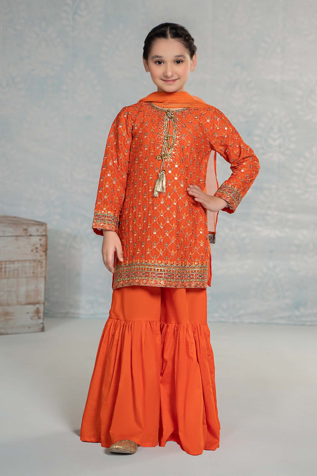Maria B | 3 Piece Embroidered Lawn Suit | MKD-EF24-09 - Libasekhas
