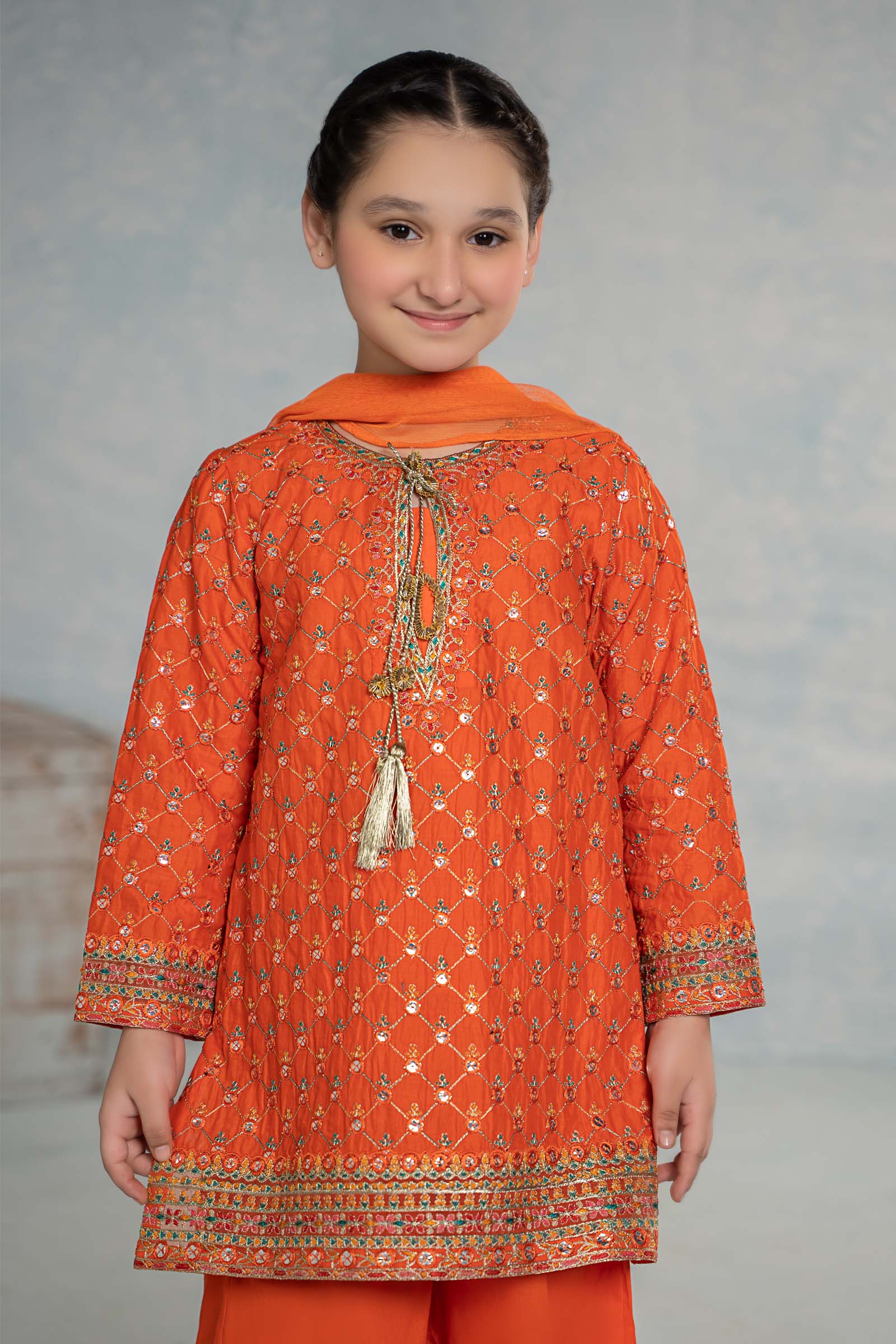 Maria B | 3 Piece Embroidered Lawn Suit | MKD-EF24-09 - Libasekhas