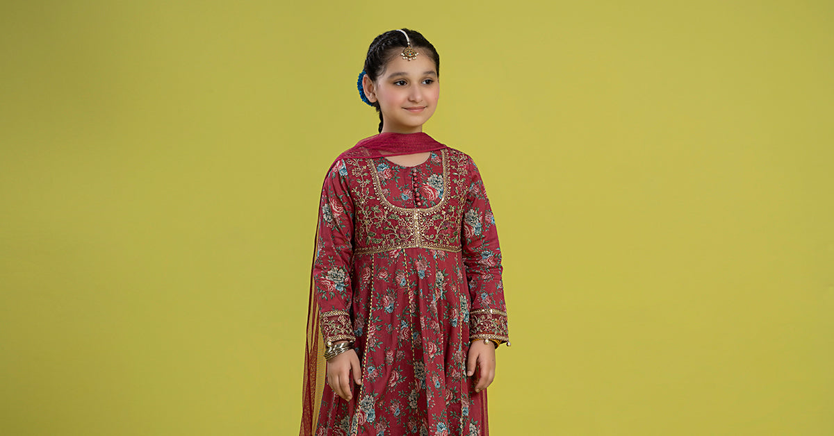 Maria B | 3 Piece Embroidered Lawn Suit | MKD-EF24-32 - House Of Zarish