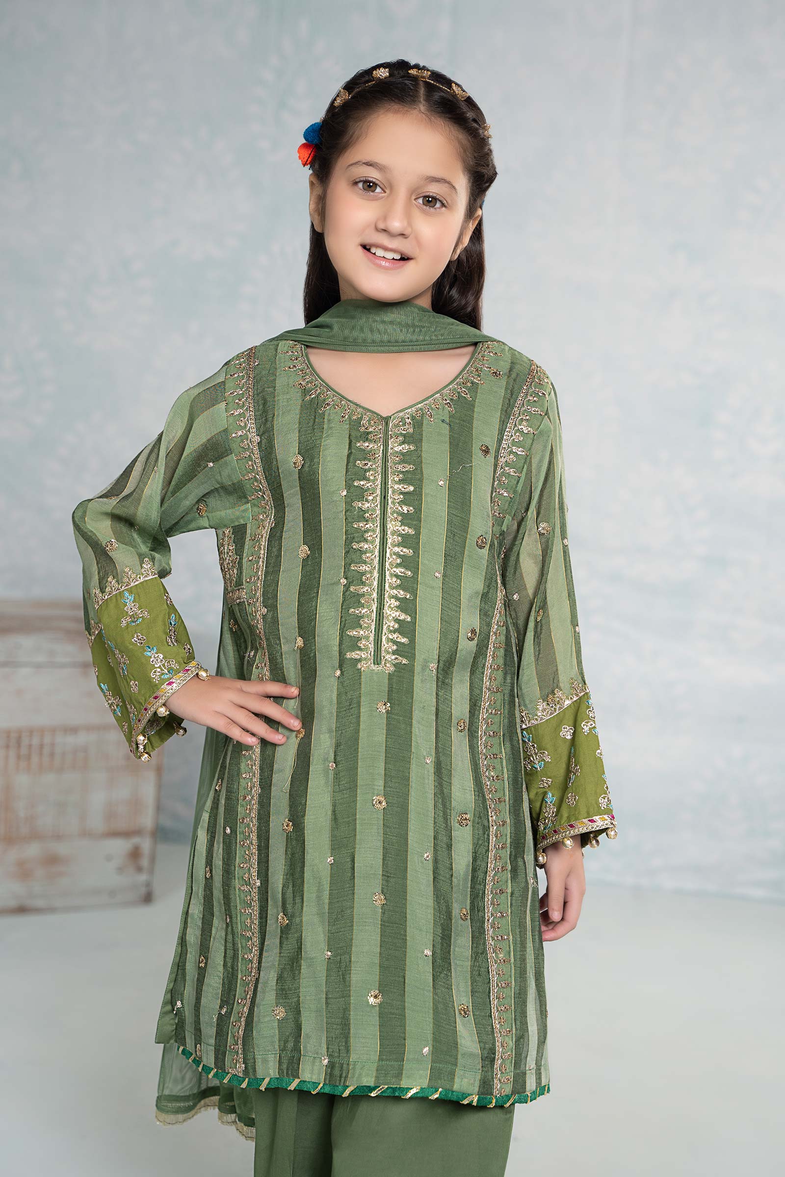 Maria B | 3 Piece Embroidered Yarn Dyed Suit | MKD-EF24-03 - House Of Zarish
