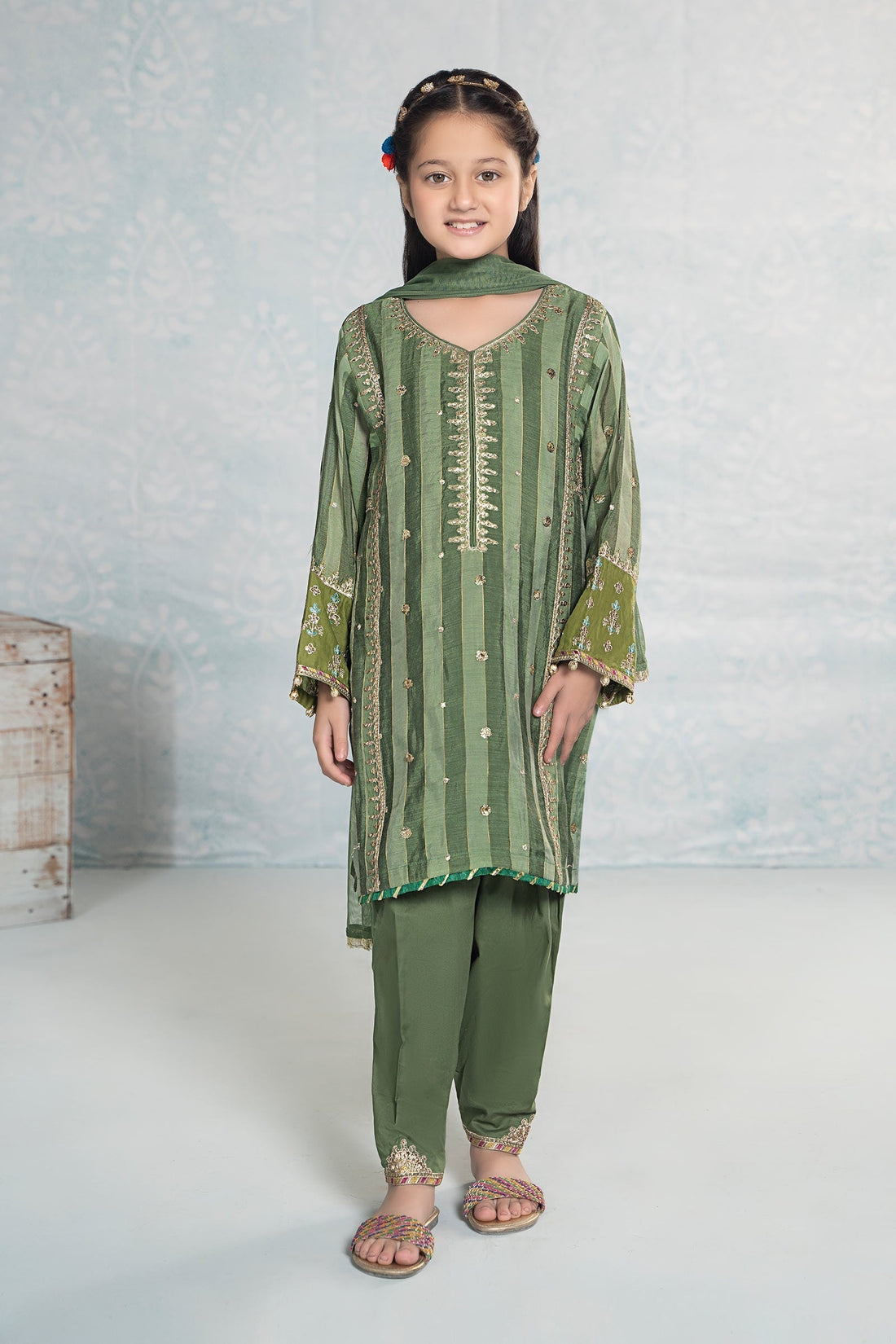 Maria B | 3 Piece Embroidered Yarn Dyed Suit | MKD-EF24-03 - House Of Zarish