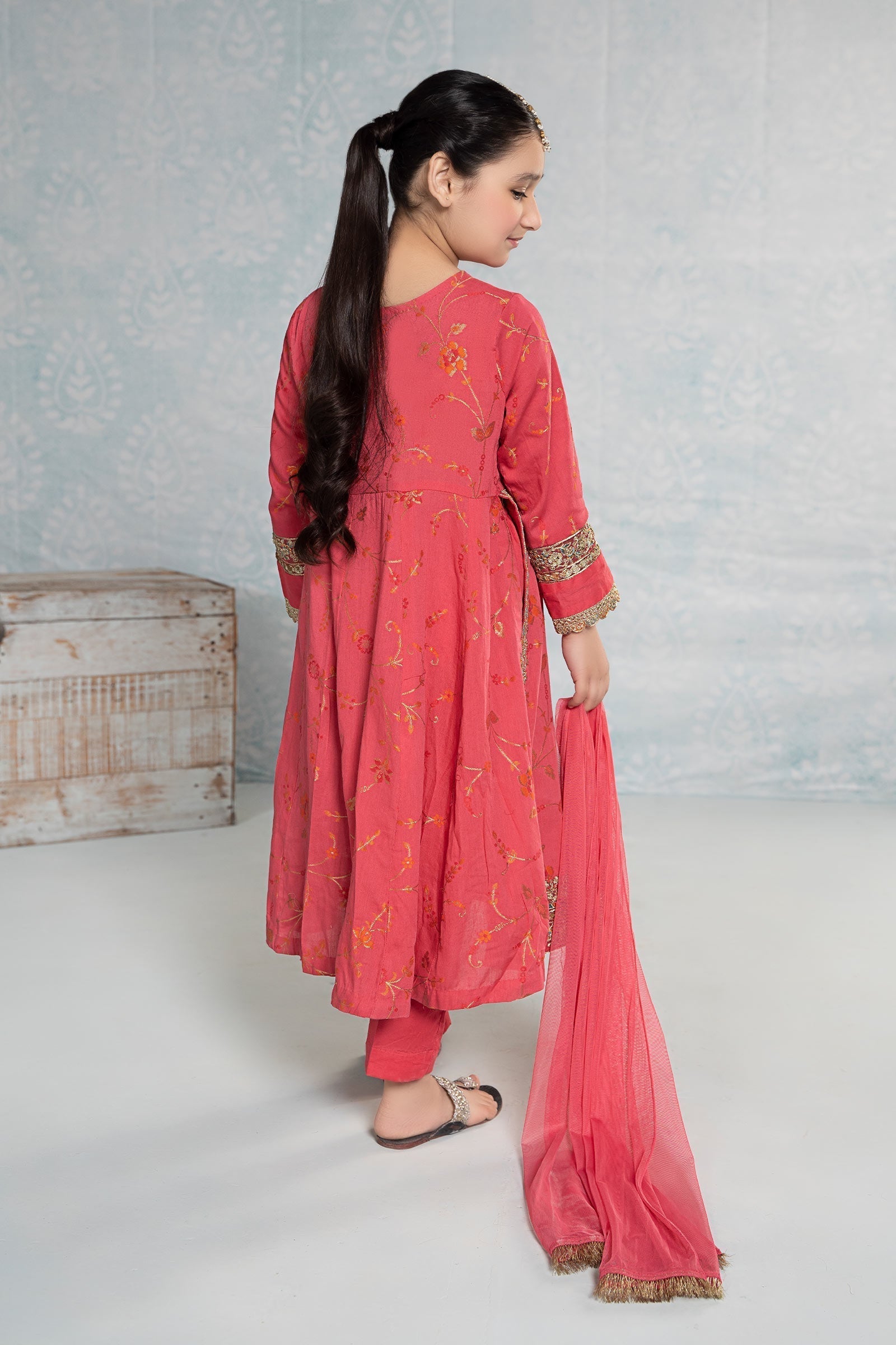 Maria B | 3 Piece Embroidered Jacquard Broshiasuit | MKD-EF24-23 - House Of Zarish
