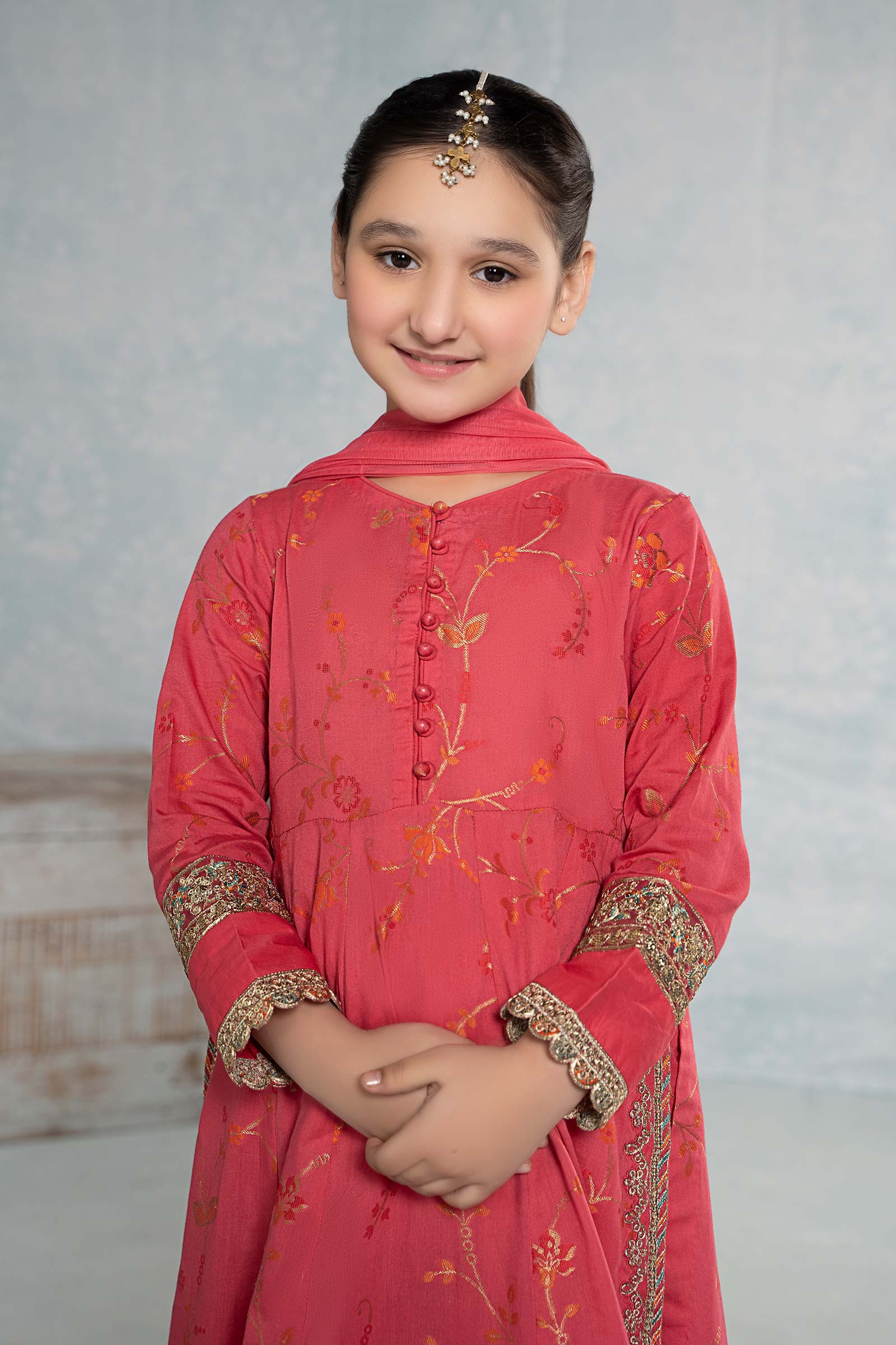 Maria B | 3 Piece Embroidered Jacquard Broshiasuit | MKD-EF24-23 - House Of Zarish