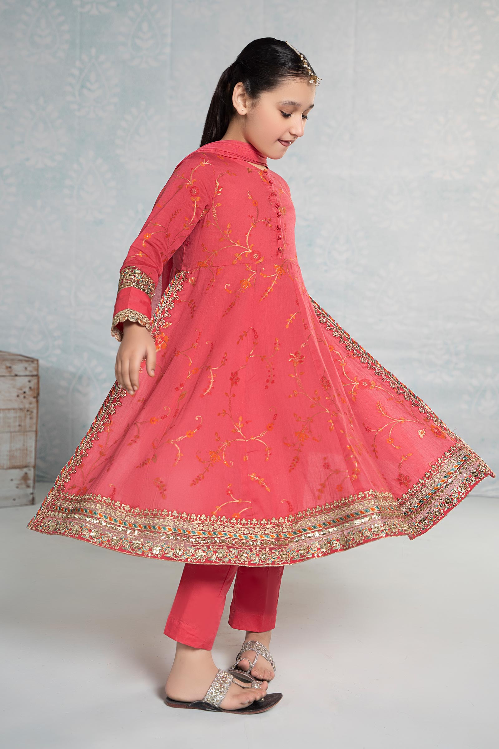 Maria B | 3 Piece Embroidered Jacquard Broshiasuit | MKD-EF24-23 - House Of Zarish