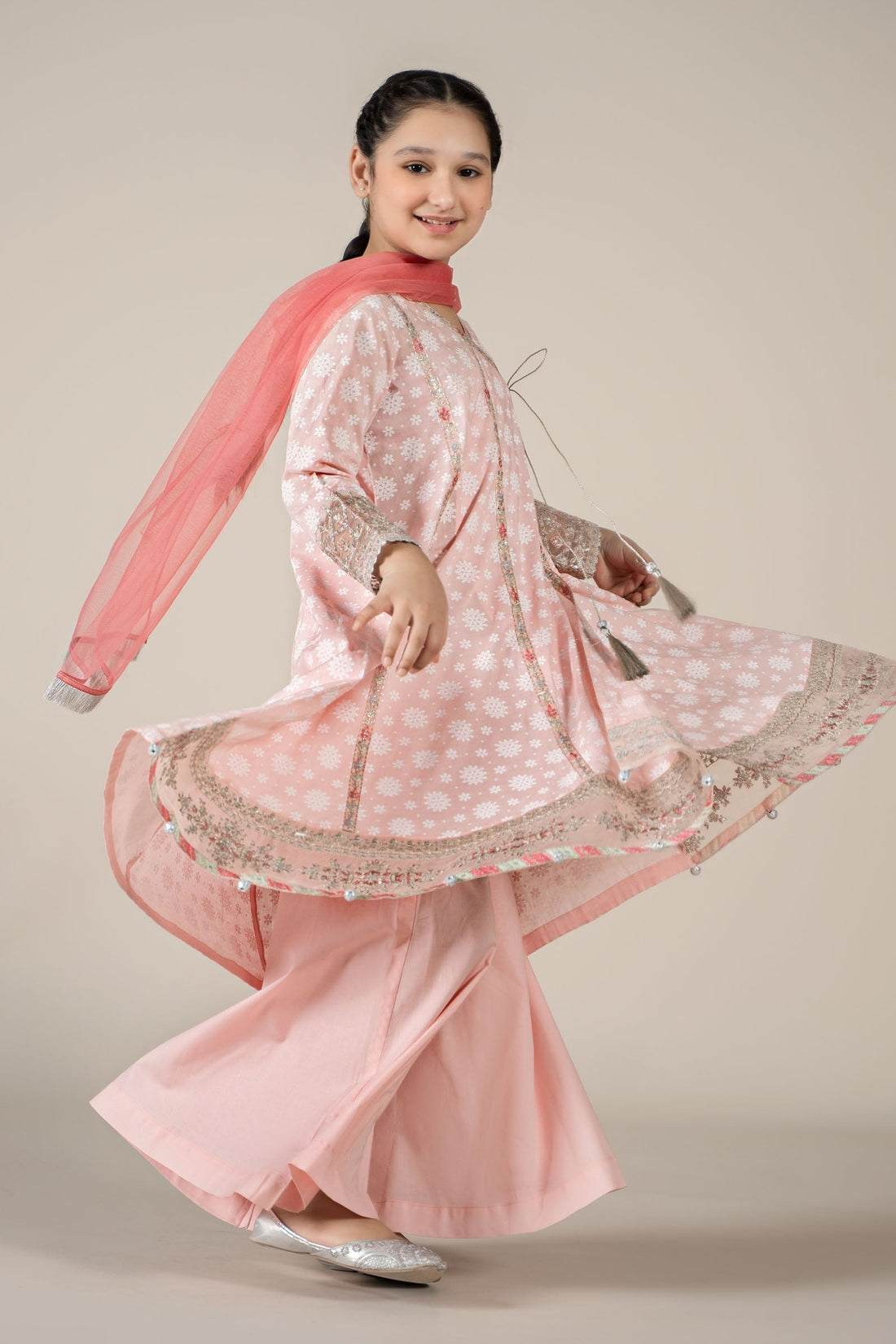 Maria B | 3 Piece Embroidered Lawn Suit | MKD-EF25-09 - House Of Zarish