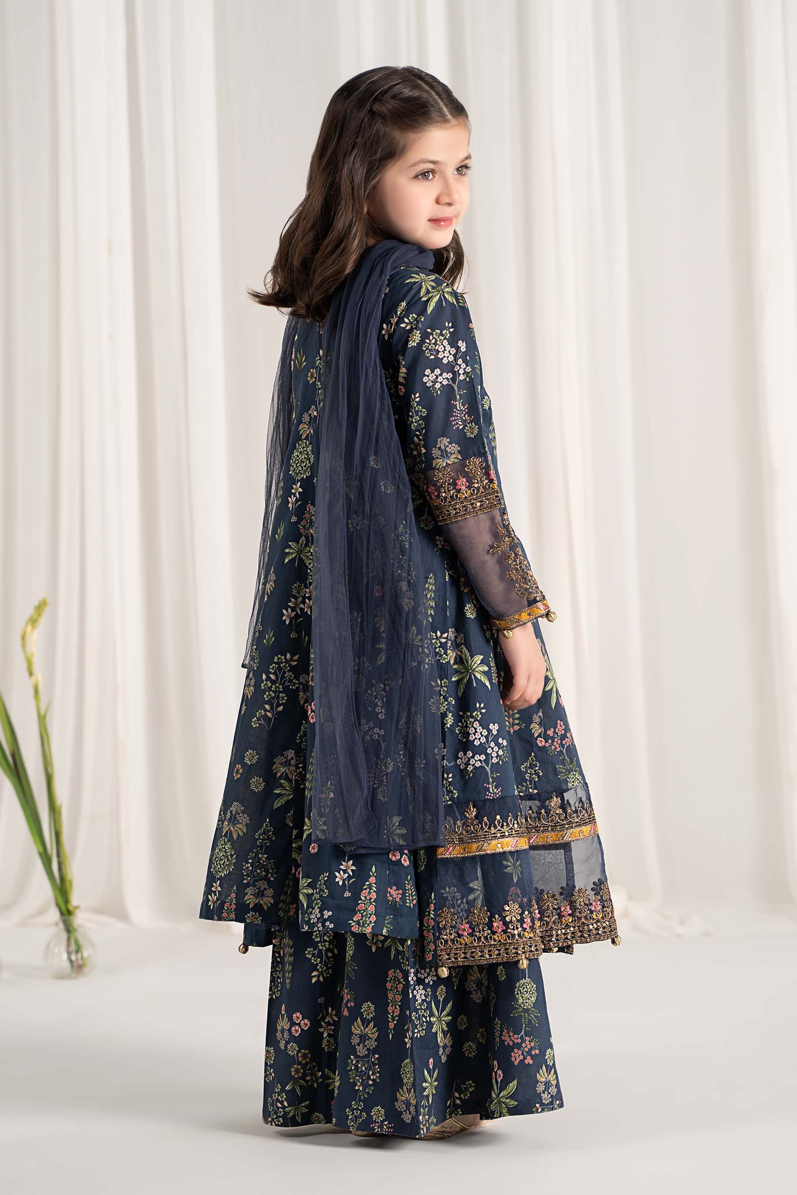 Maria B | 3 Piece Printed Lawn Suit | MKD-EF25-13 - Libasekhas