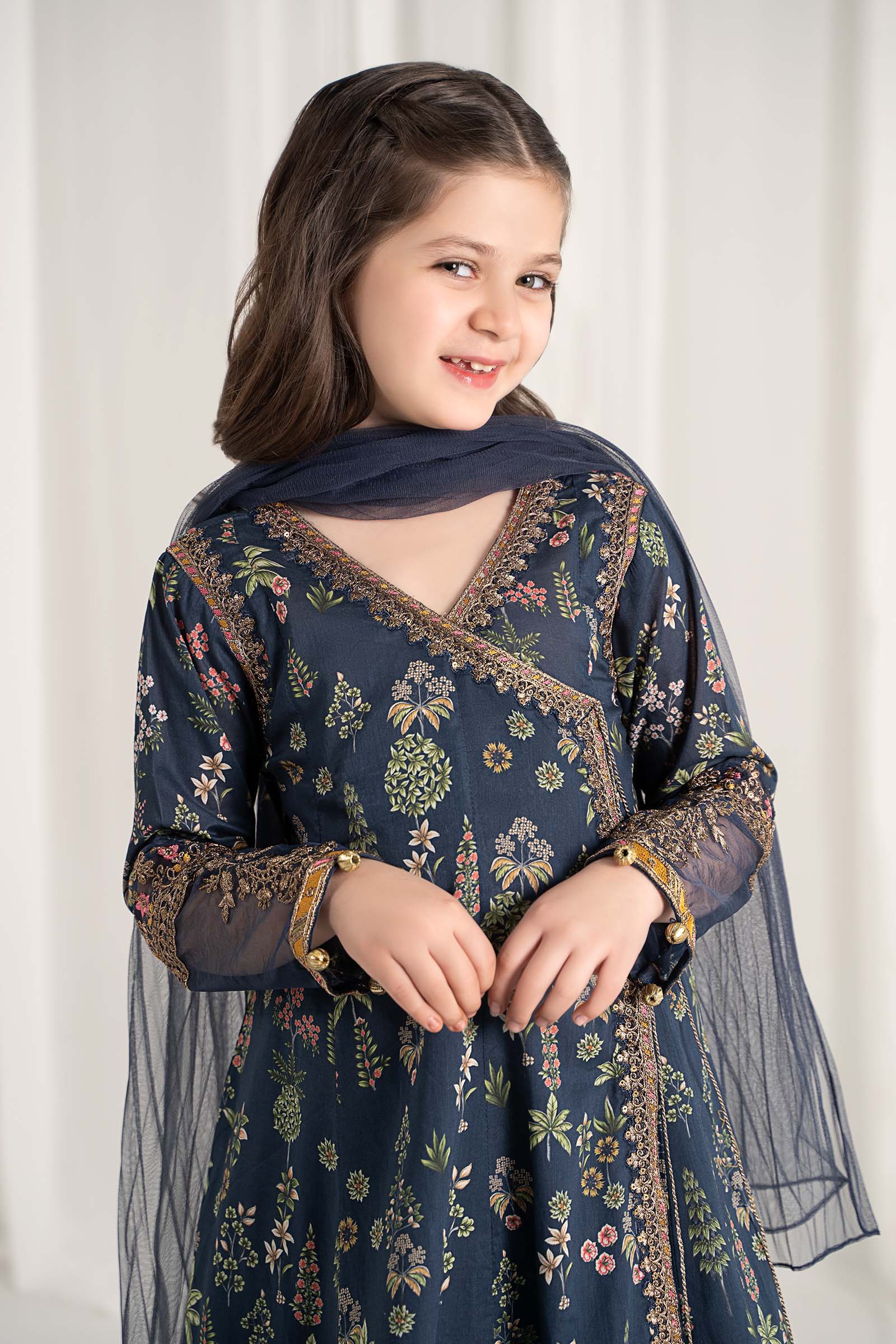 Maria B | 3 Piece Printed Lawn Suit | MKD-EF25-13 - House Of Zarish