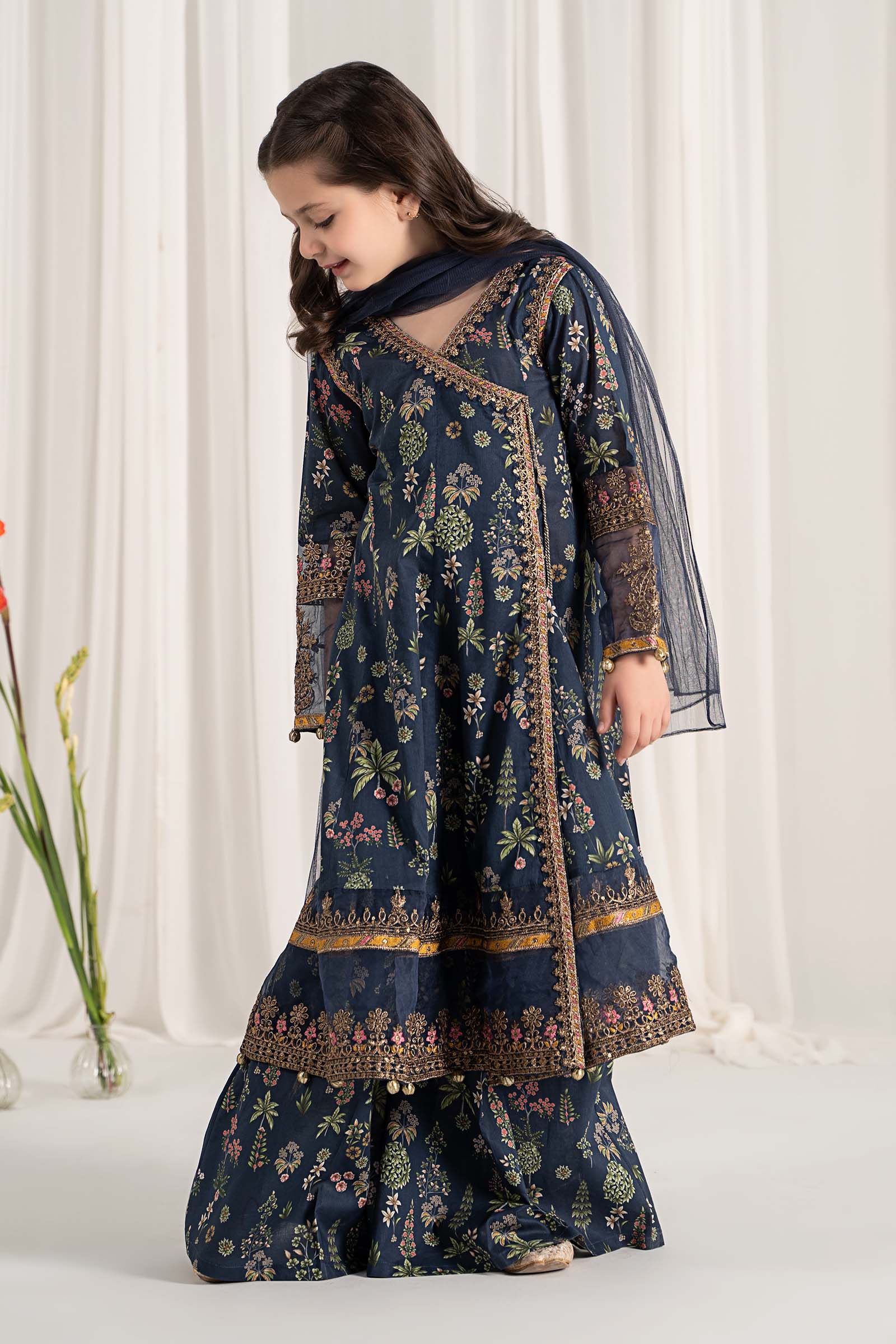 Maria B | 3 Piece Printed Lawn Suit | MKD-EF25-13 - House Of Zarish