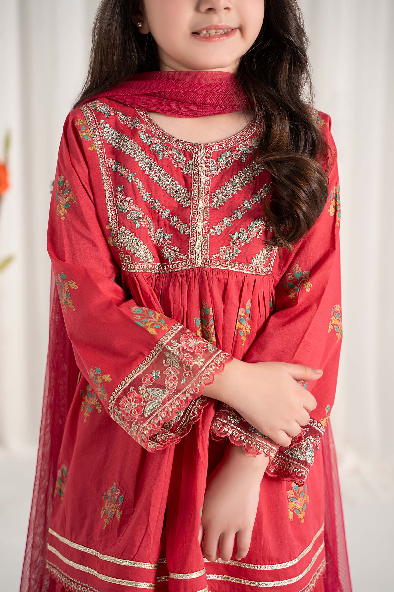 Maria B | 3 Piece Embroidered Lawn Suit | MKD-EF25-15 - House Of Zarish