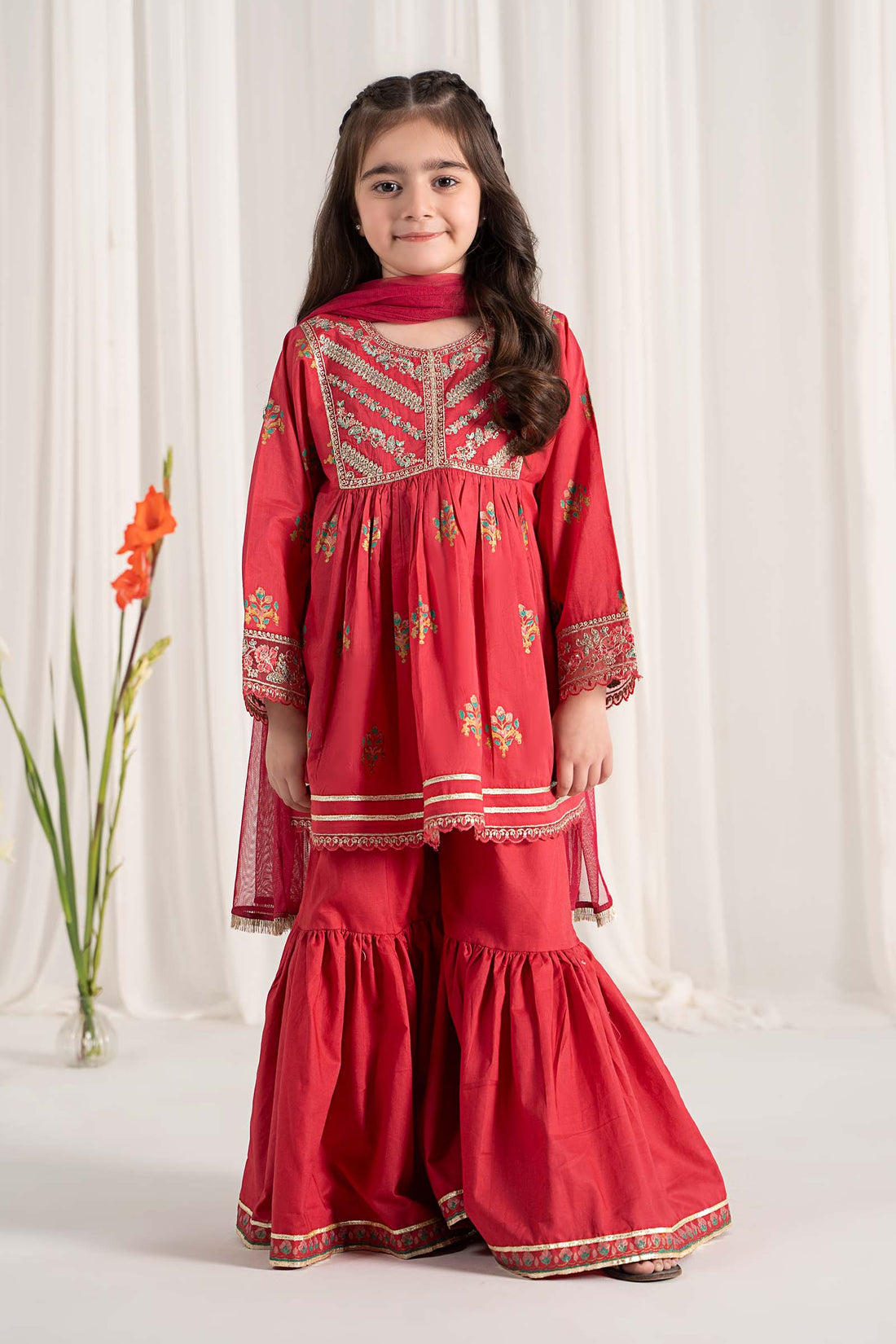 Maria B | 3 Piece Embroidered Lawn Suit | MKD-EF25-15 - House Of Zarish