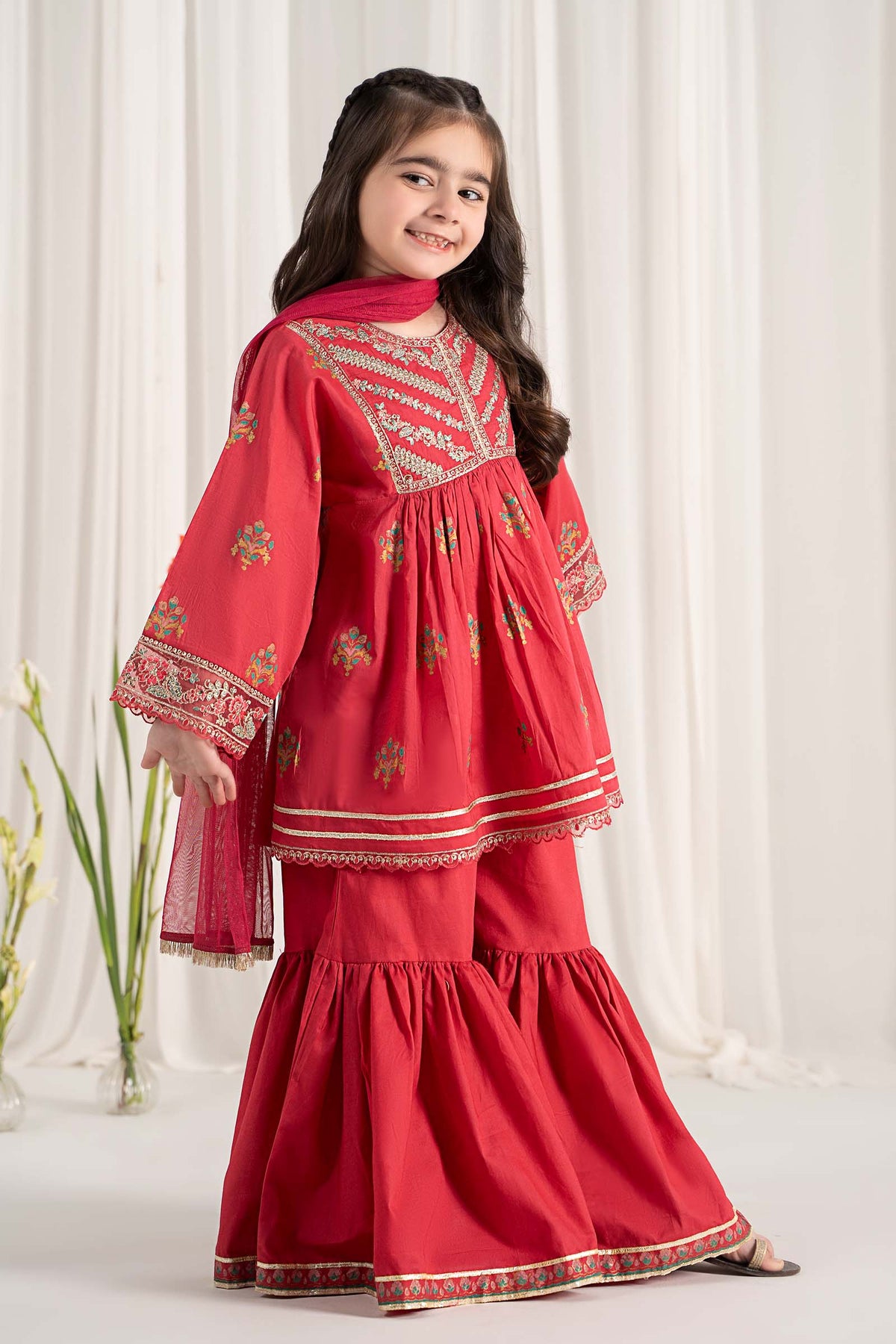 Maria B | 3 Piece Embroidered Lawn Suit | MKD-EF25-15 - Libasekhas