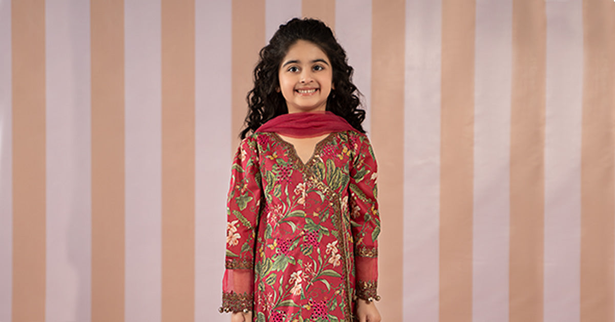 Maria B | 3 Piece Printed Lawn Suit | MKD-EF25-18 - Libasekhas