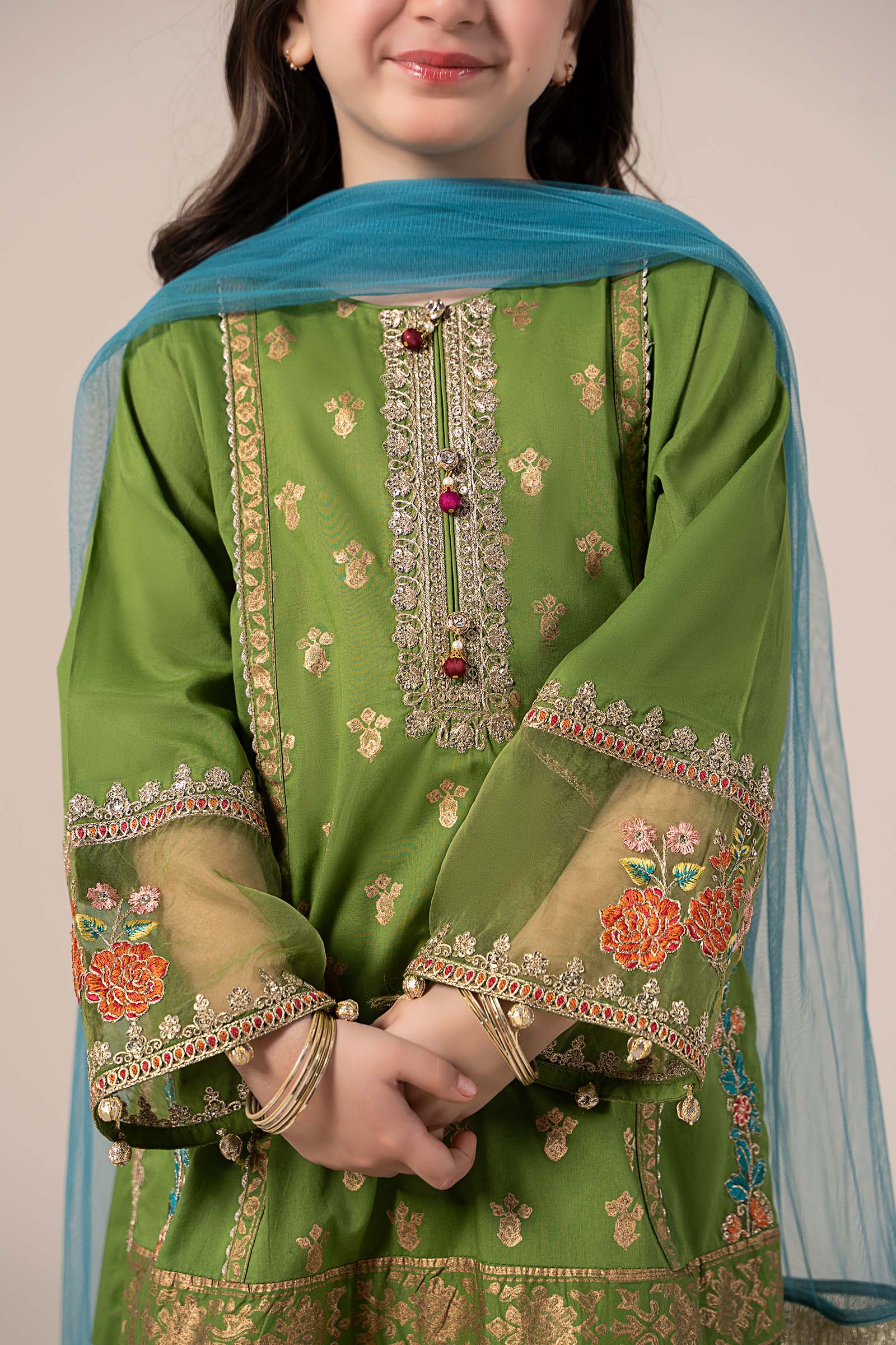 Maria B | 3 Piece Embroidered Lawn Suit | MKD-EF25-24 - House Of Zarish