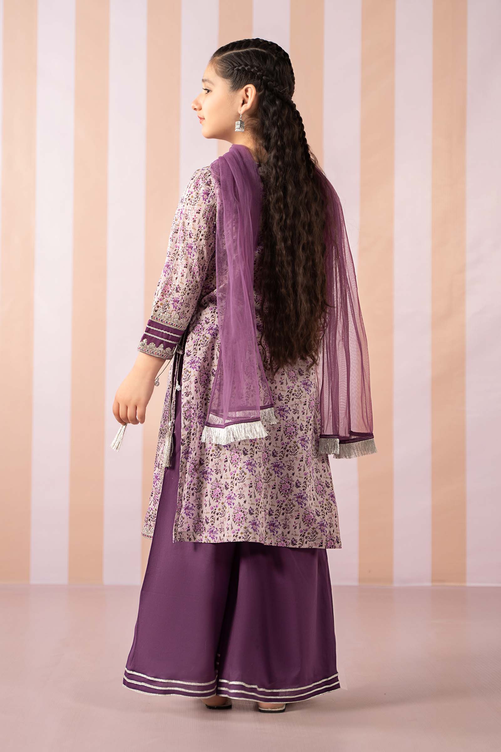 Maria B | 3 Piece Embroidered Lawn Suit | MKD-EF25-27 - House Of Zarish