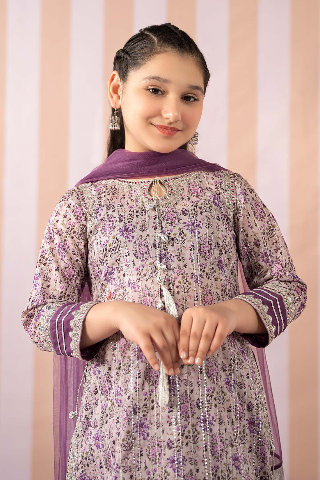 Maria B | 3 Piece Embroidered Lawn Suit | MKD-EF25-27 - House Of Zarish