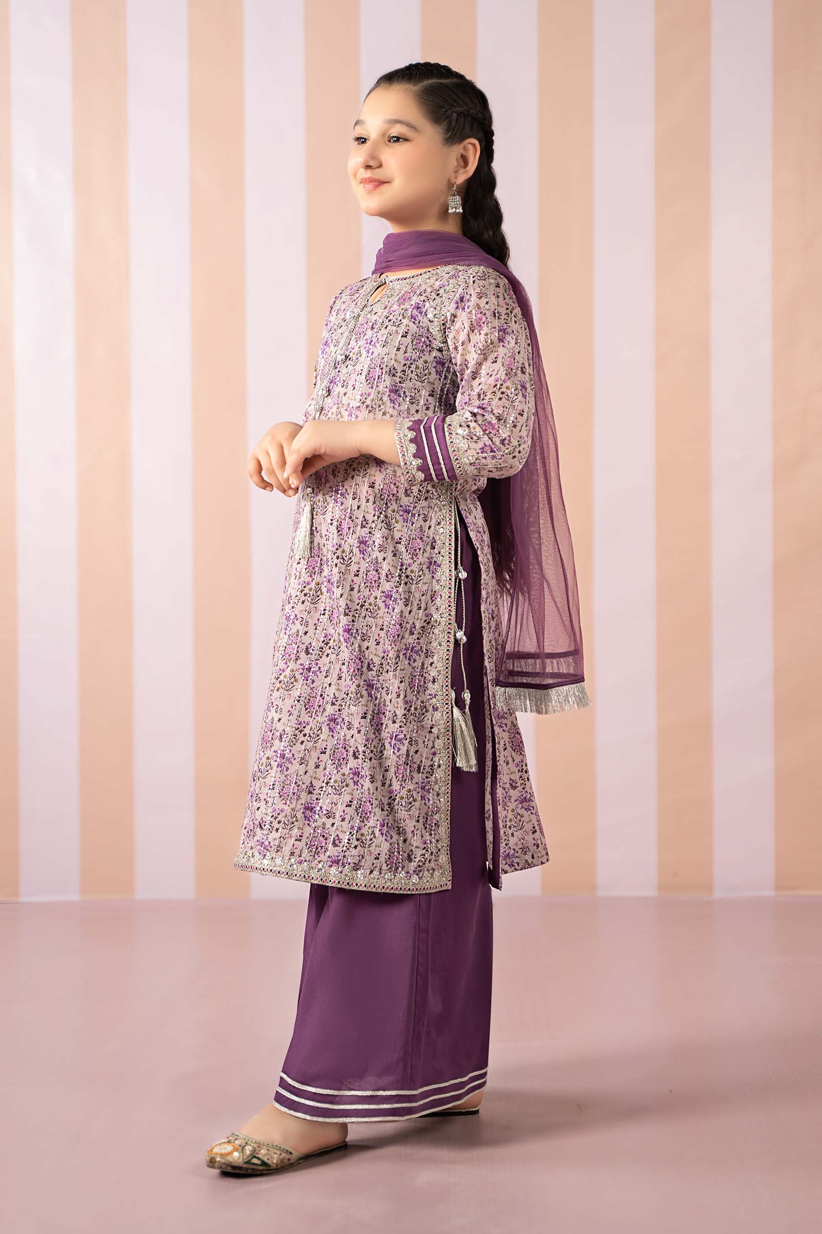 Maria B | 3 Piece Embroidered Lawn Suit | MKD-EF25-27 - House Of Zarish