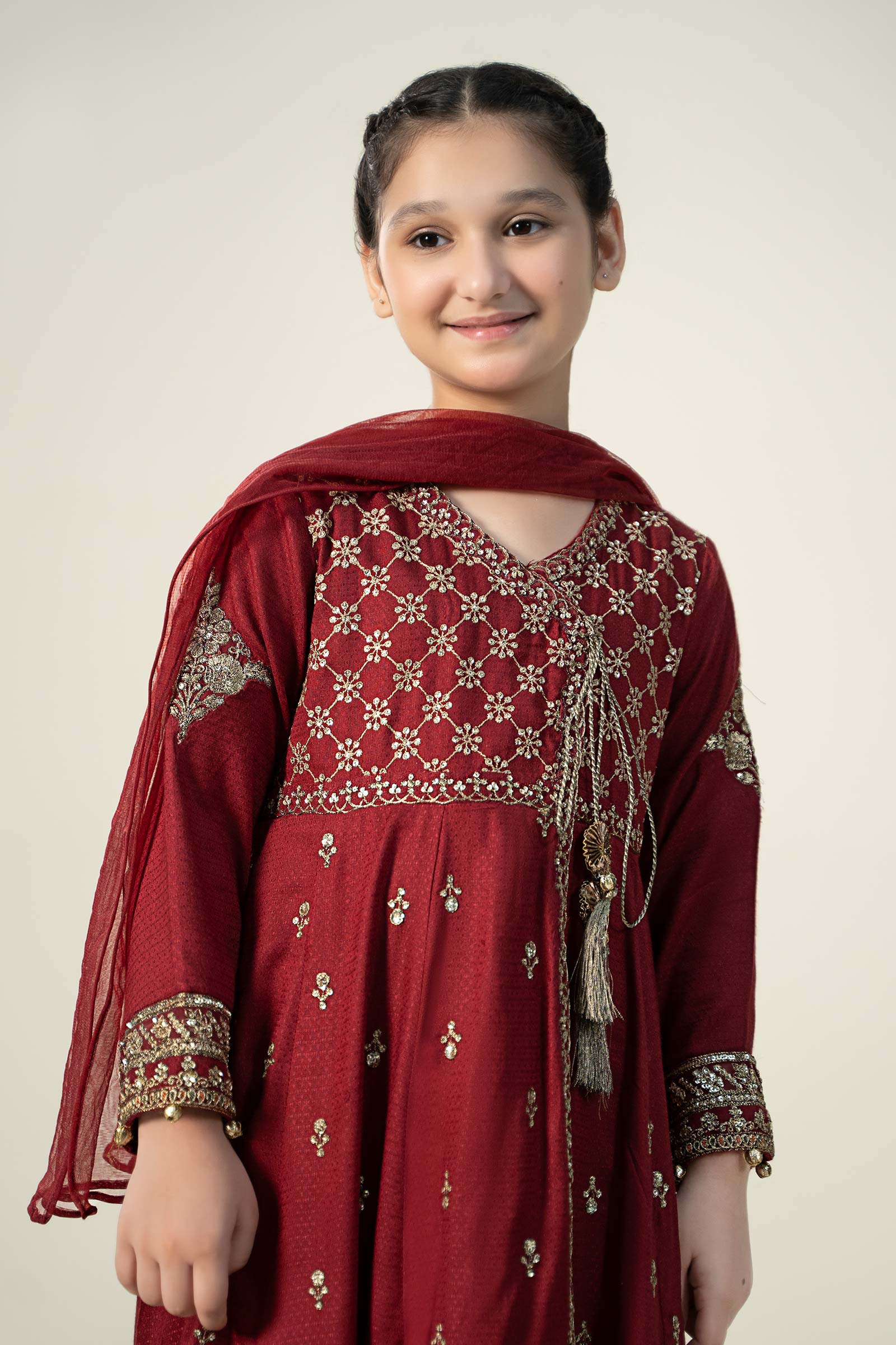 Maria B | 3 Piece Embroidered Linen Suit | MKD-W24-02 - Libasekhas