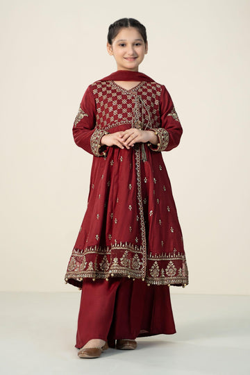 Maria B | 3 Piece Embroidered Linen Suit | MKD-W24-02 - Libasekhas