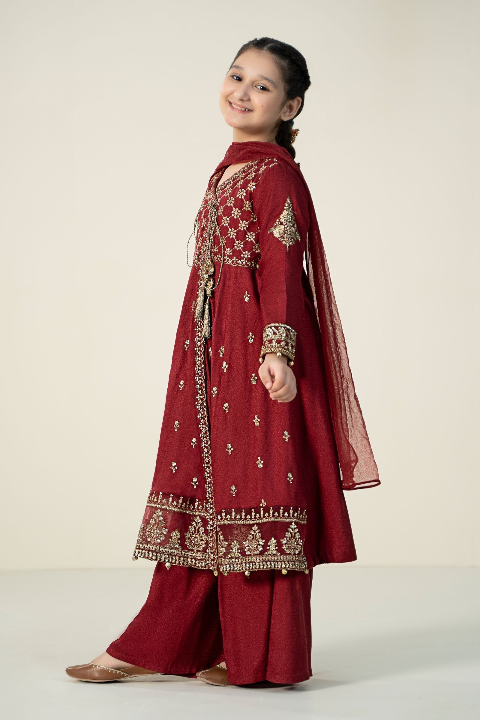 Maria B | 3 Piece Embroidered Linen Suit | MKD-W24-02 - Libasekhas