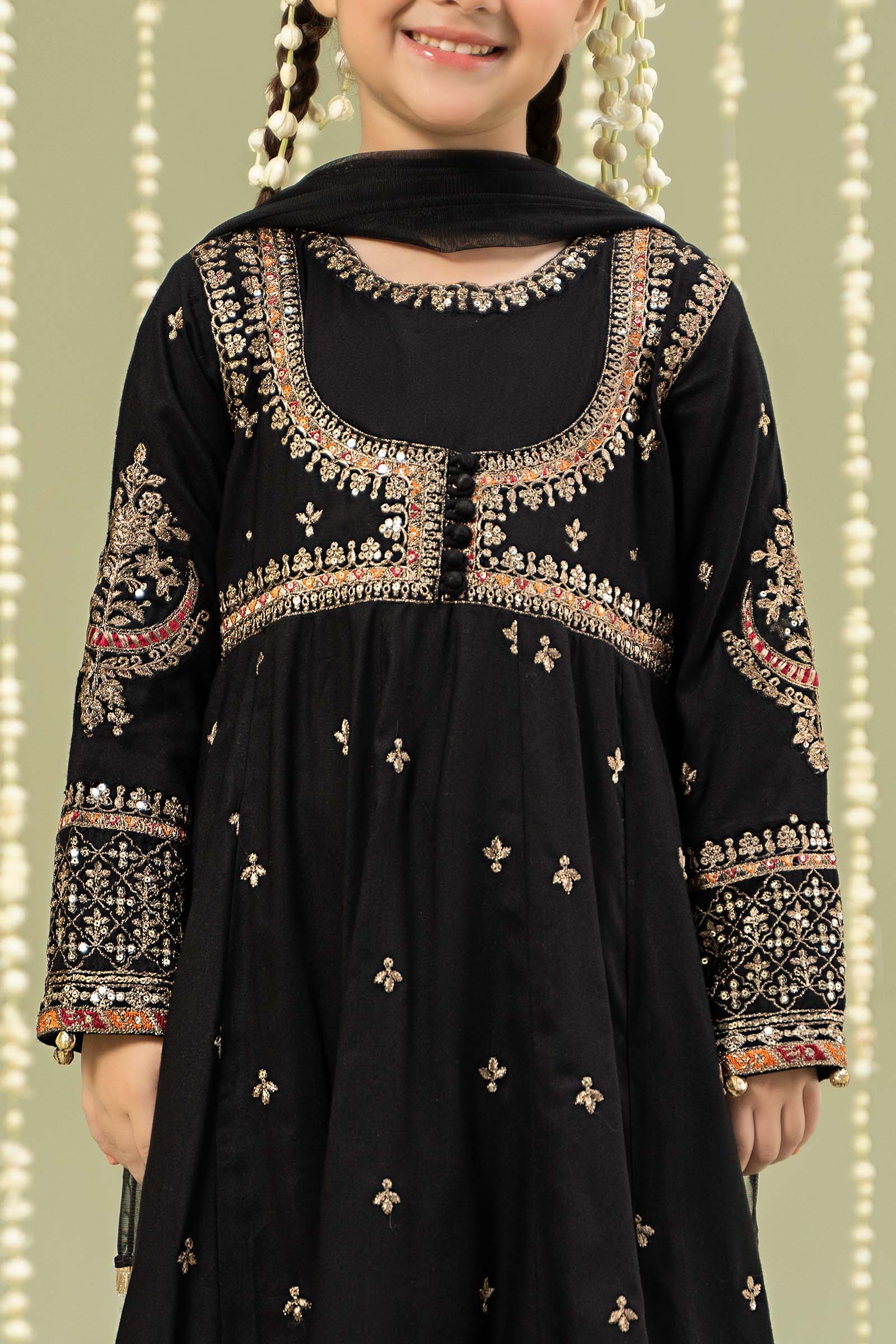 Maria B | 3 Piece Embroidered Linen Suit | MKD-W24-07 - House Of Zarish