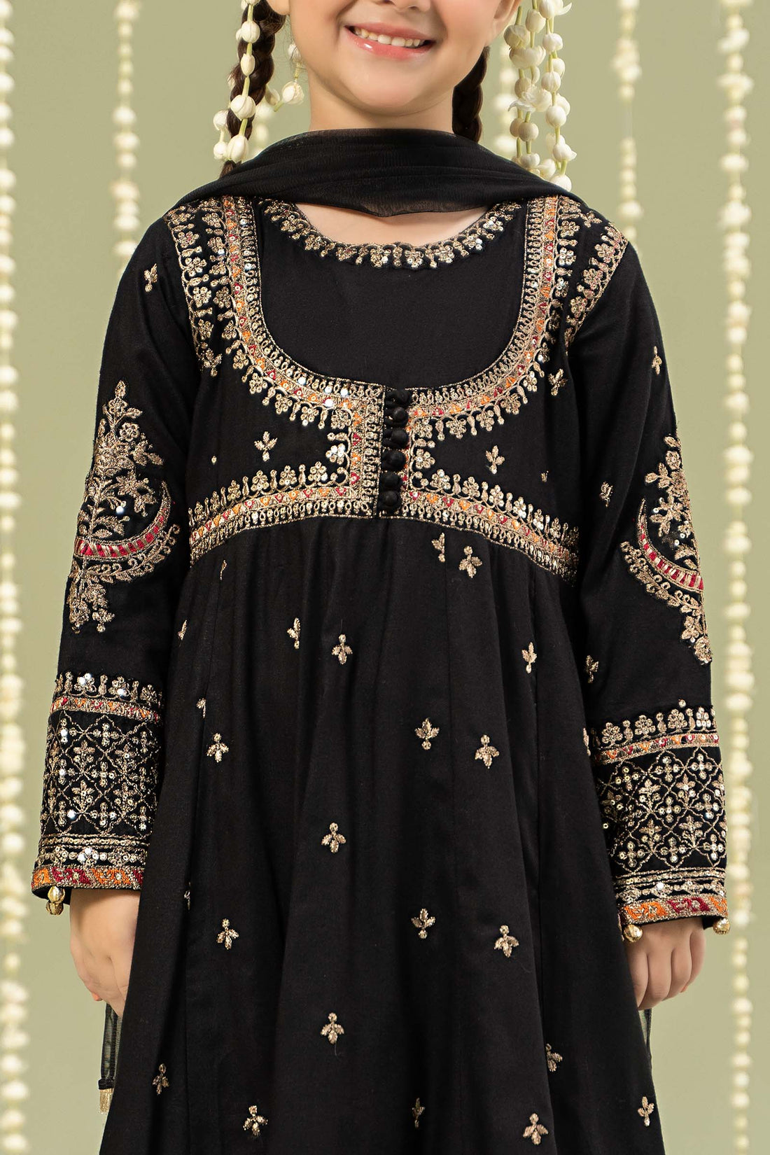 Maria B | 3 Piece Embroidered Linen Suit | MKD-W24-07 - Libasekhas