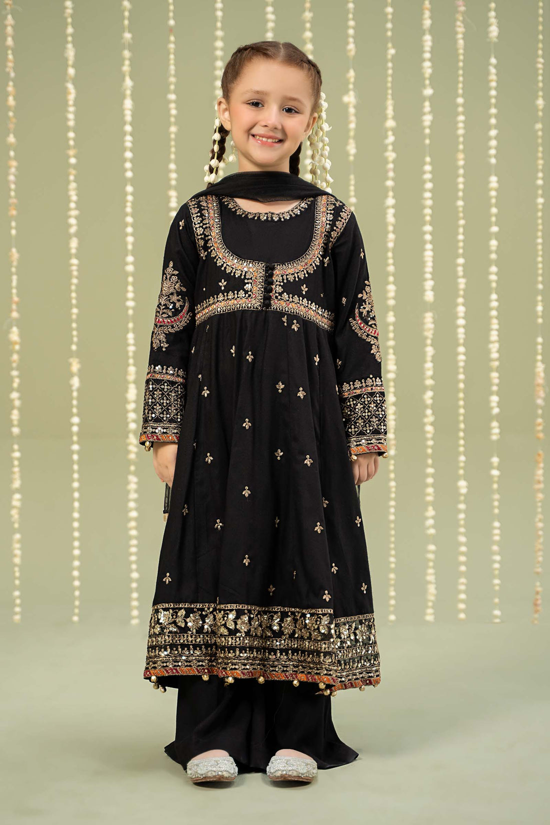 Maria B | 3 Piece Embroidered Linen Suit | MKD-W24-07 - House Of Zarish
