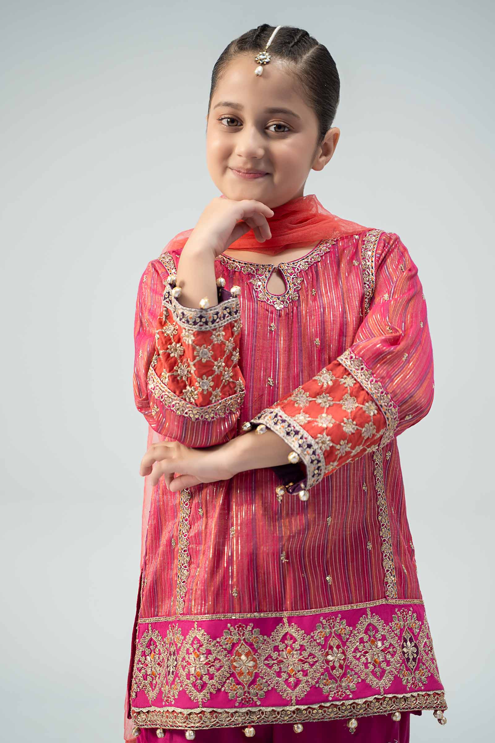 Maria B | 3 Piece Embroidered Suit | MKD-W24-11 - House Of Zarish