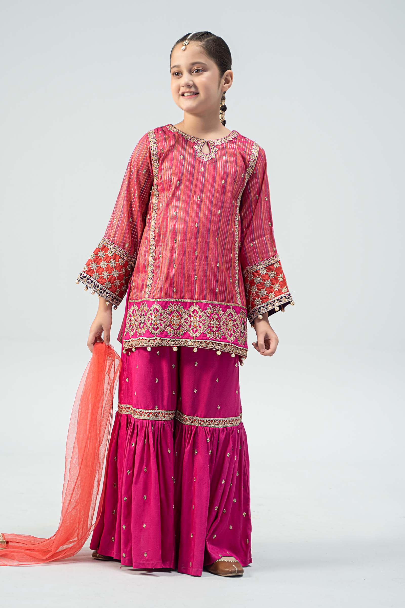Maria B | 3 Piece Embroidered Suit | MKD-W24-11 - House Of Zarish