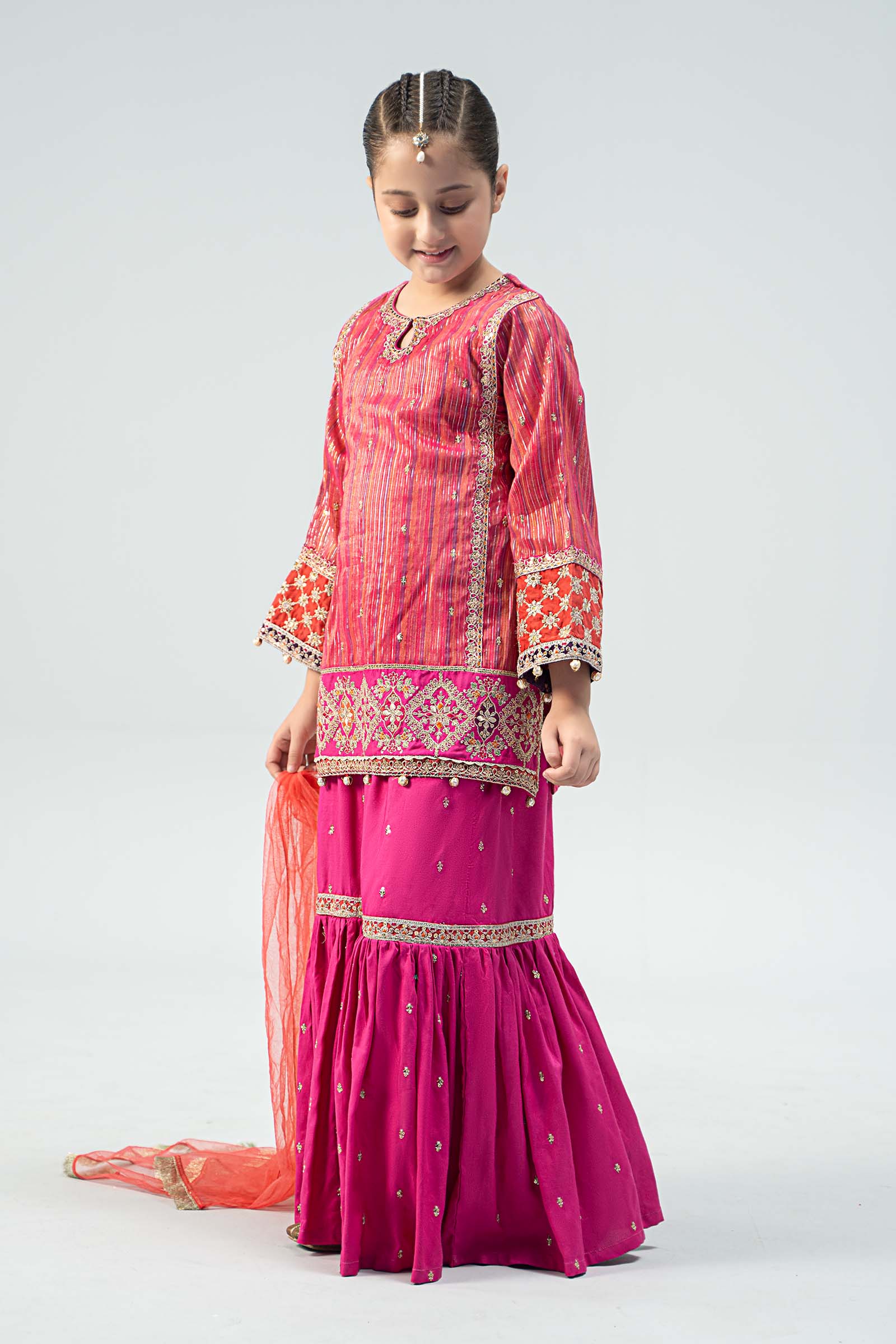 Maria B | 3 Piece Embroidered Suit | MKD-W24-11 - House Of Zarish