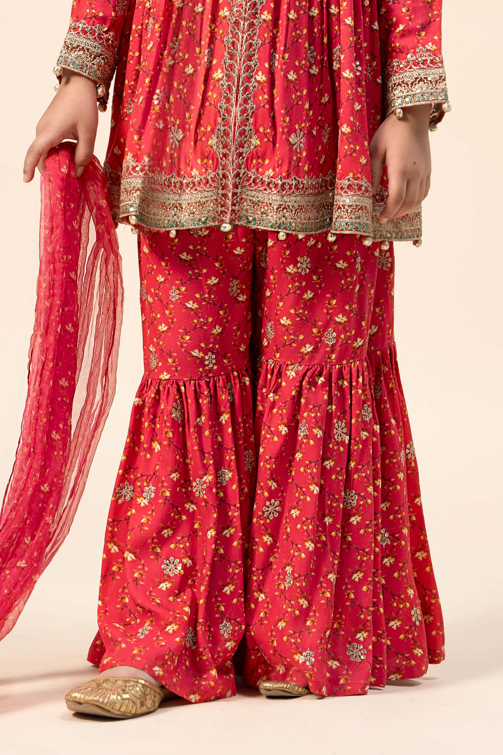 Maria B | 3 Piece Embroidered Marina Twill Suit | MKD-W24-12 - House Of Zarish