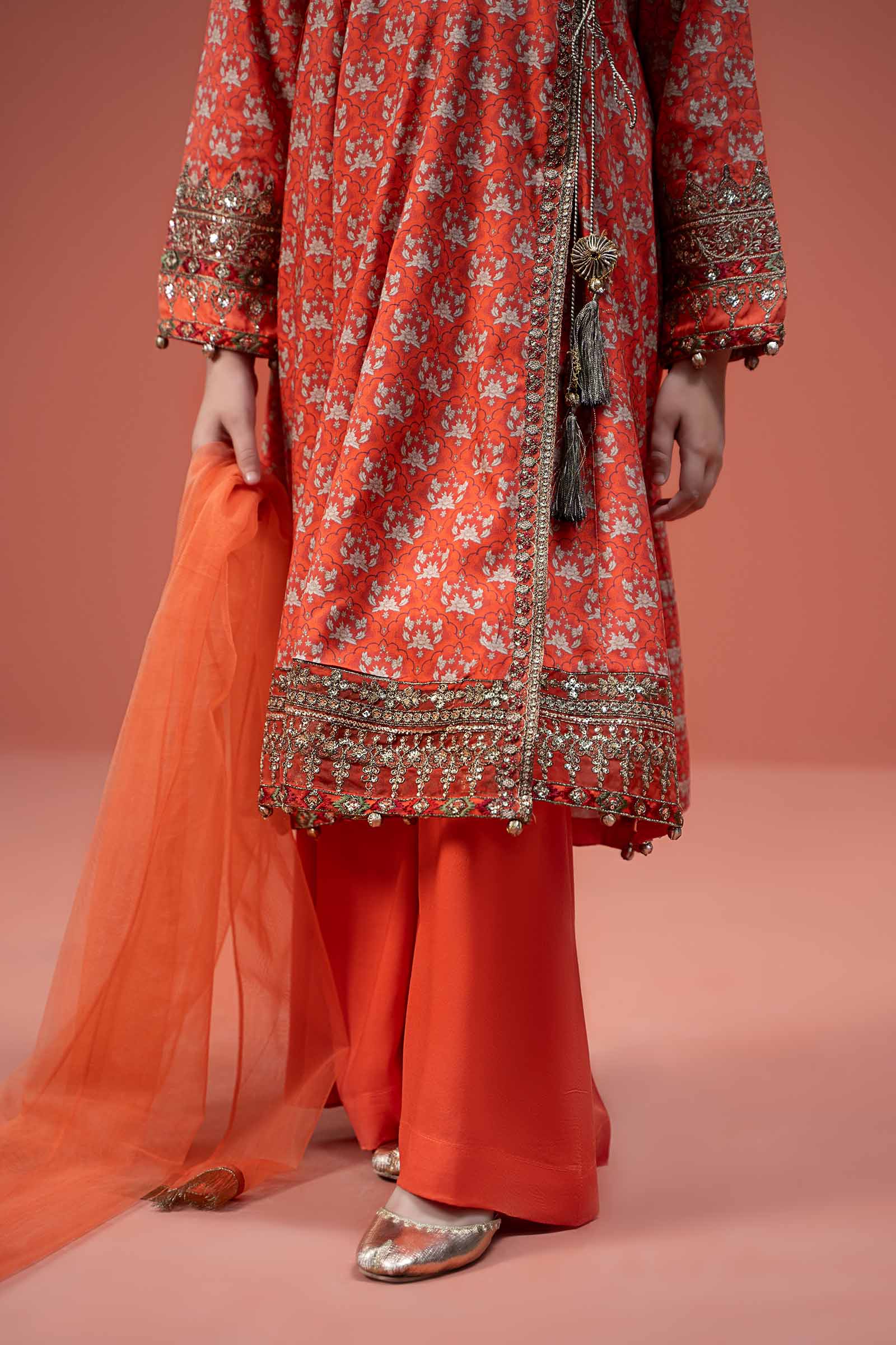 Maria B | 3 Piece Printed Linen Suit | MKD-W24-16 - House Of Zarish